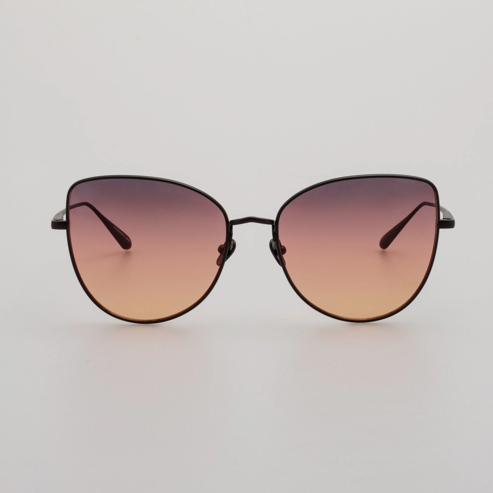 Eloise Sunglasses in Matt Nickel and Sunset Gradient