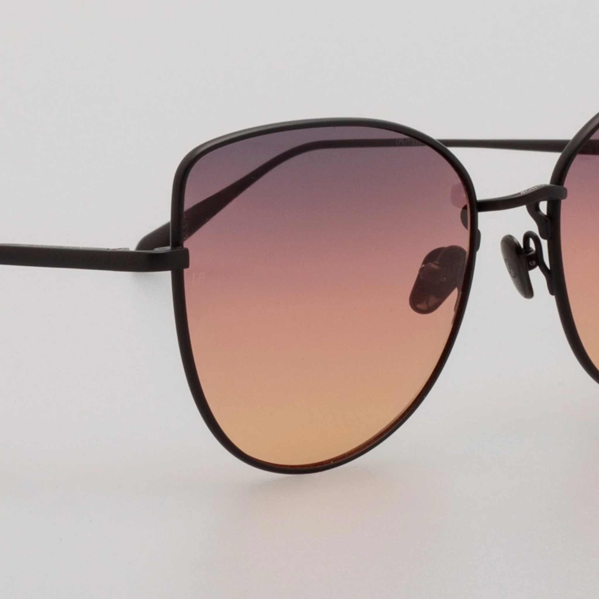 Eloise Sunglasses in Matt Nickel and Sunset Gradient - Image 4