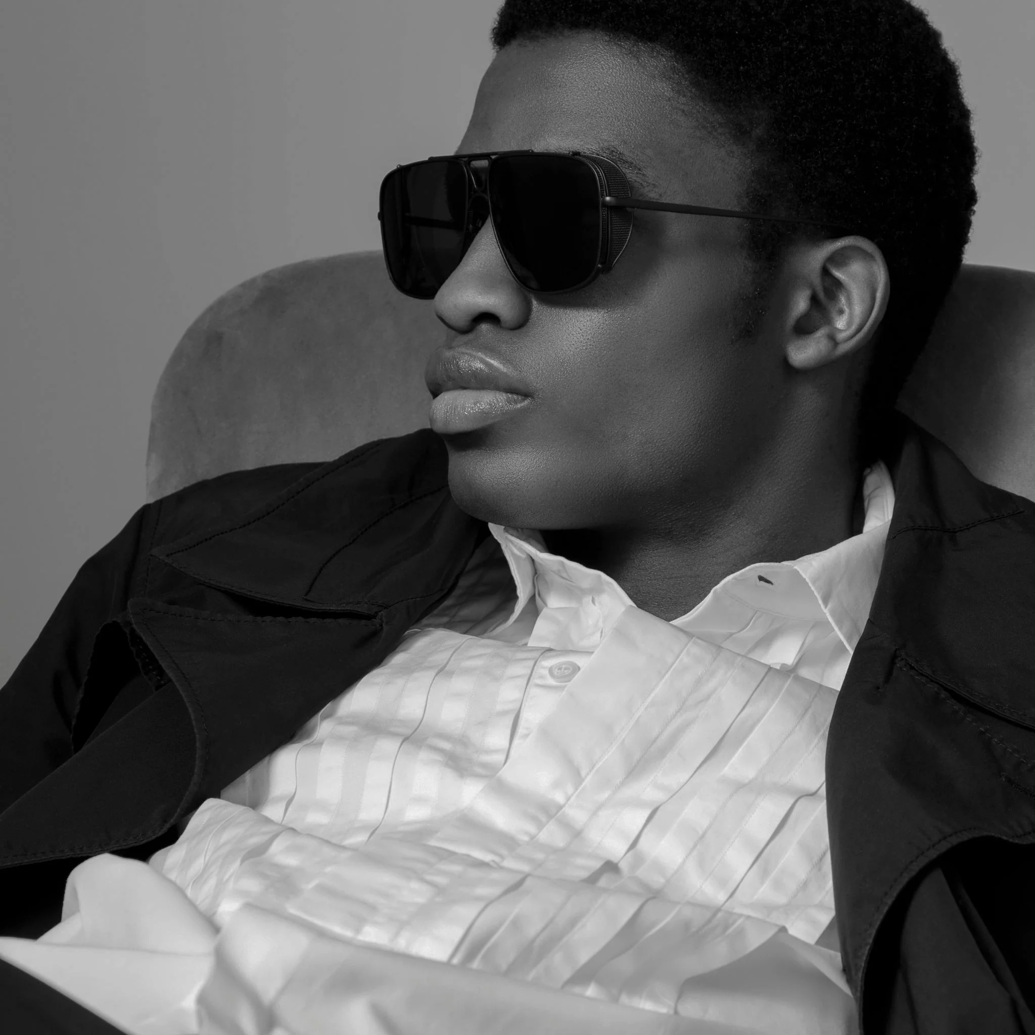 Enzo Sunglasses in Matt Black Nickel - Image 3