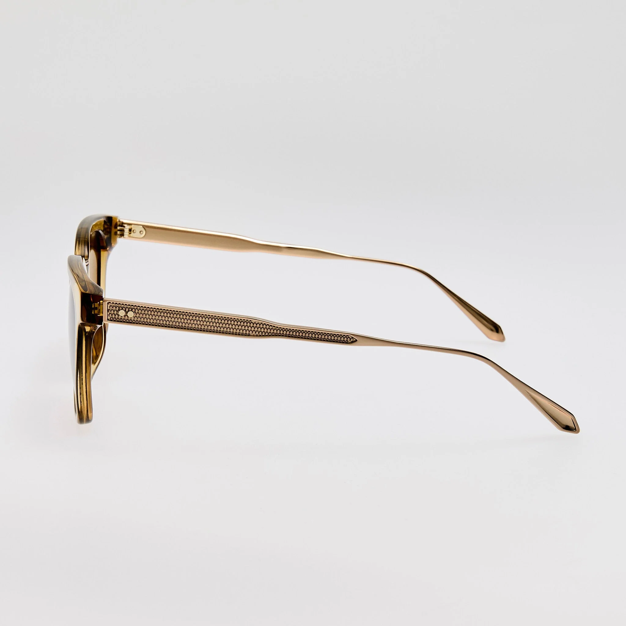 Evans Sunglasses in 22K Gold and Khaki - Image 6