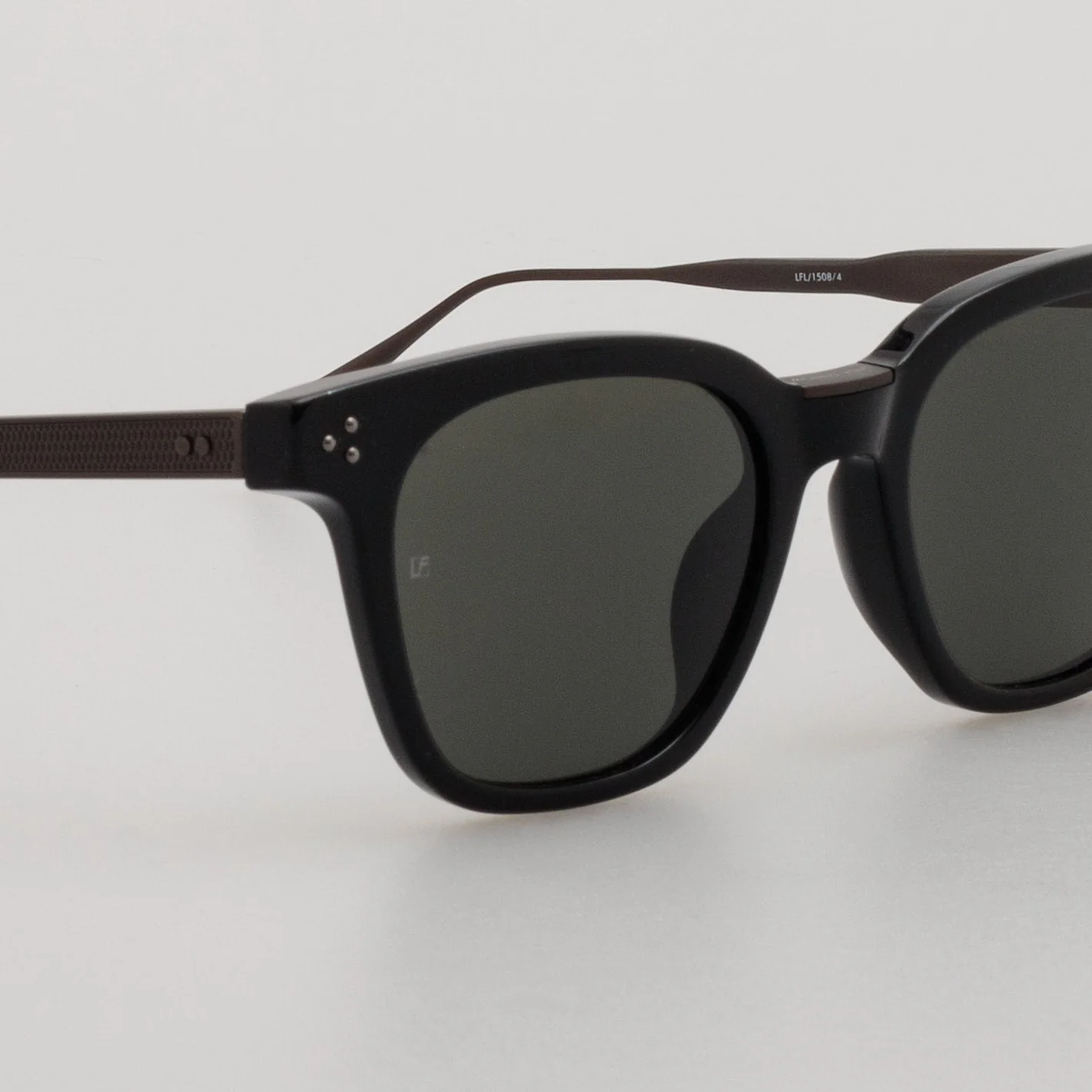 Evans Sunglasses in Black and Matt Nickel - Image 3