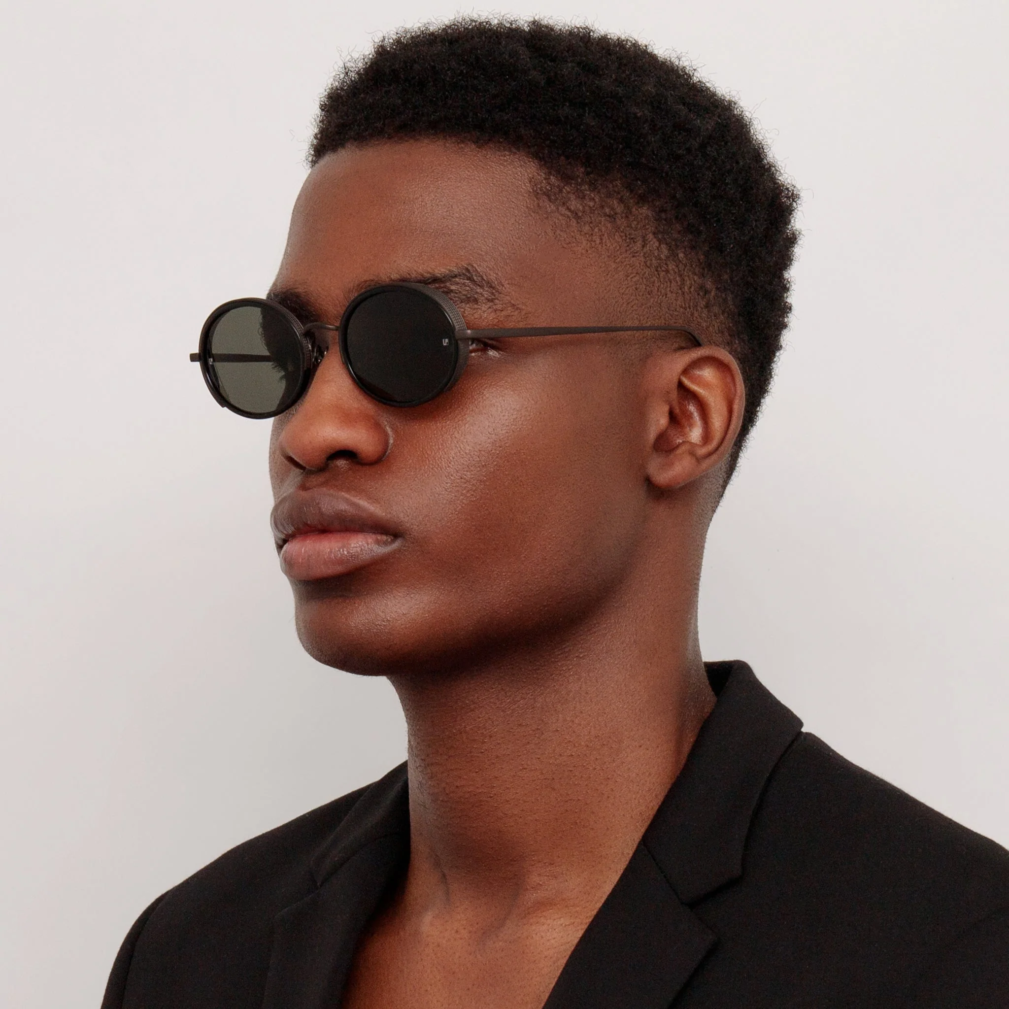 Finn Sunglasses in Matt Black Nickel - Image 3