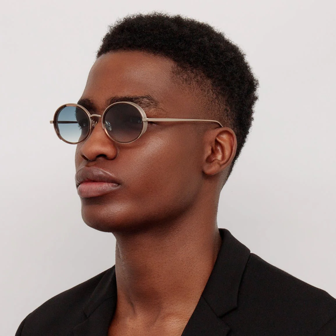 Finn Sunglasses in 22K Light Gold - Image 4