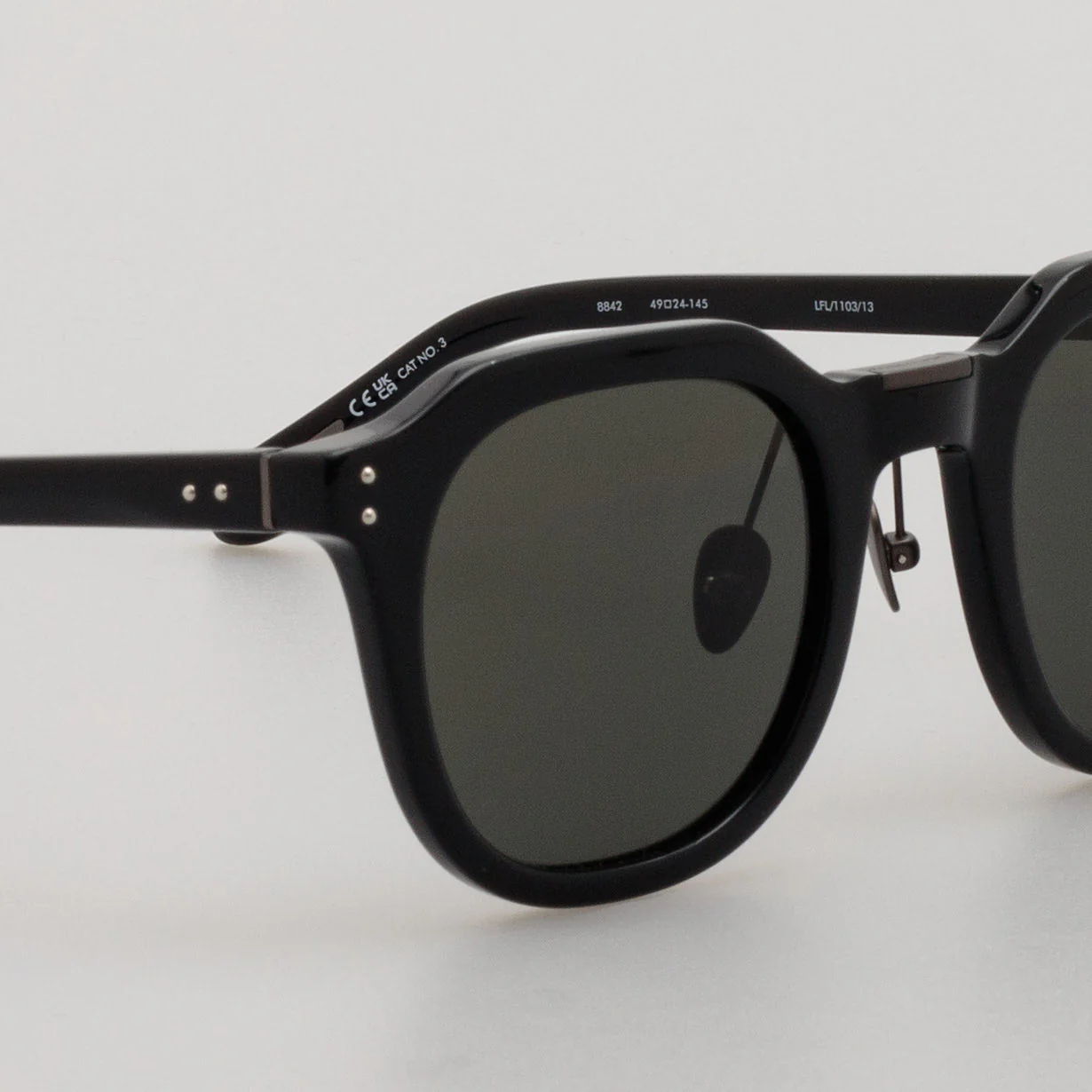 Fletcher Sunglasses in Matt Black Nickel - Image 5