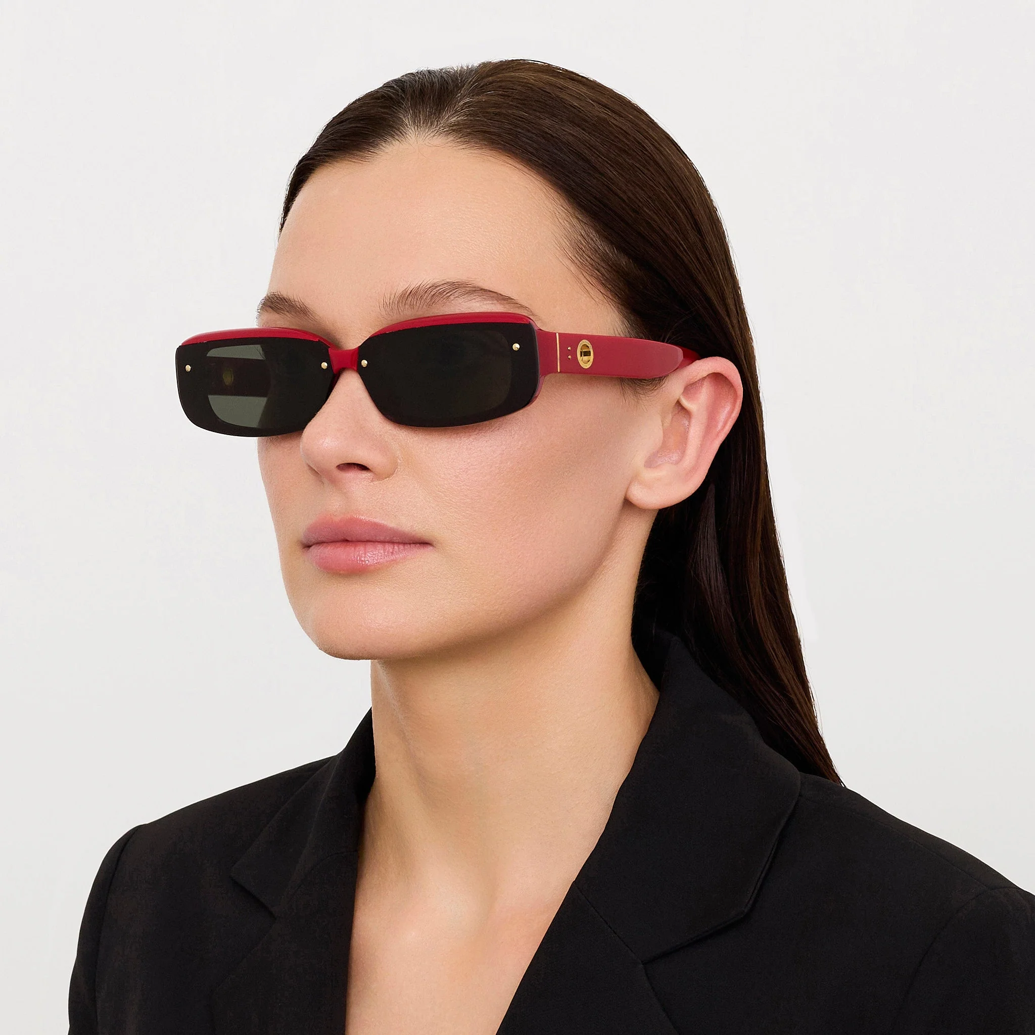 Flick Sunglasses in Red and Black - Image 3