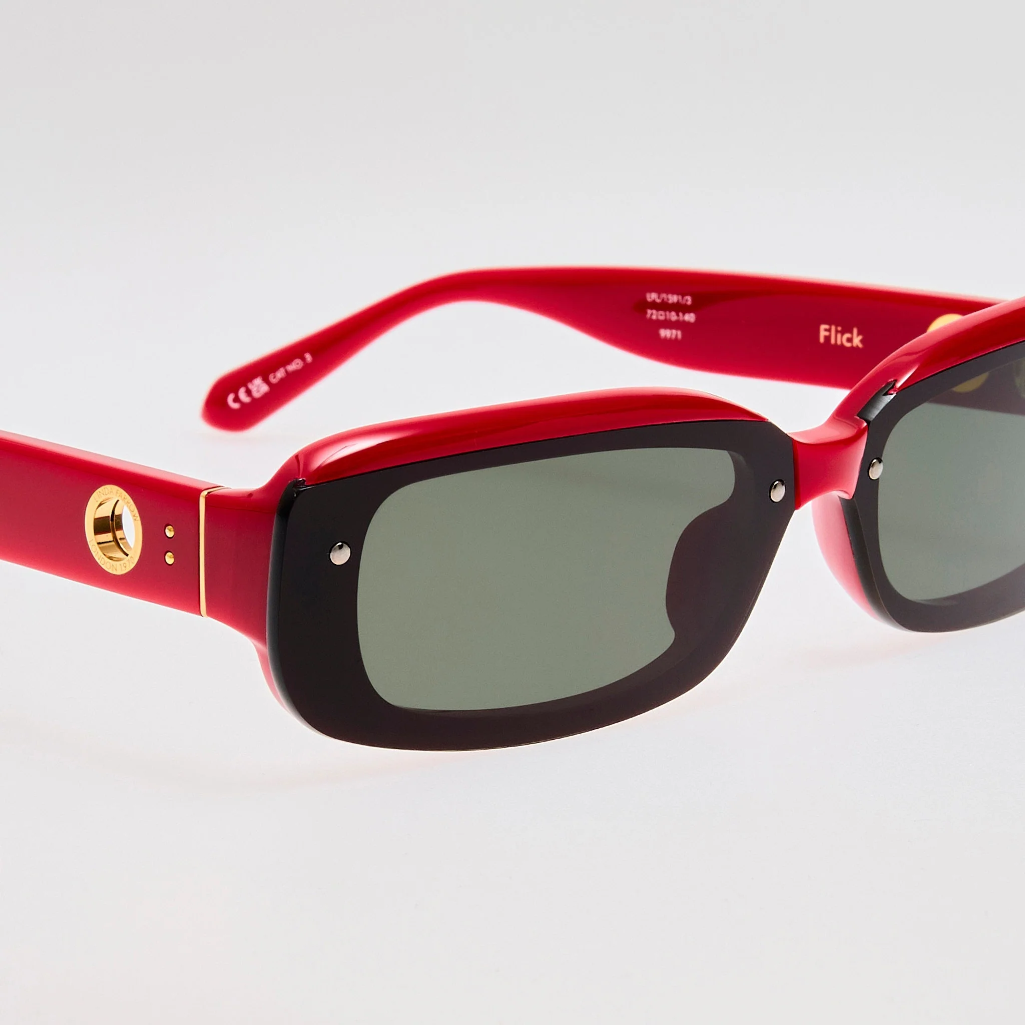 Flick Sunglasses in Red and Black - Image 4