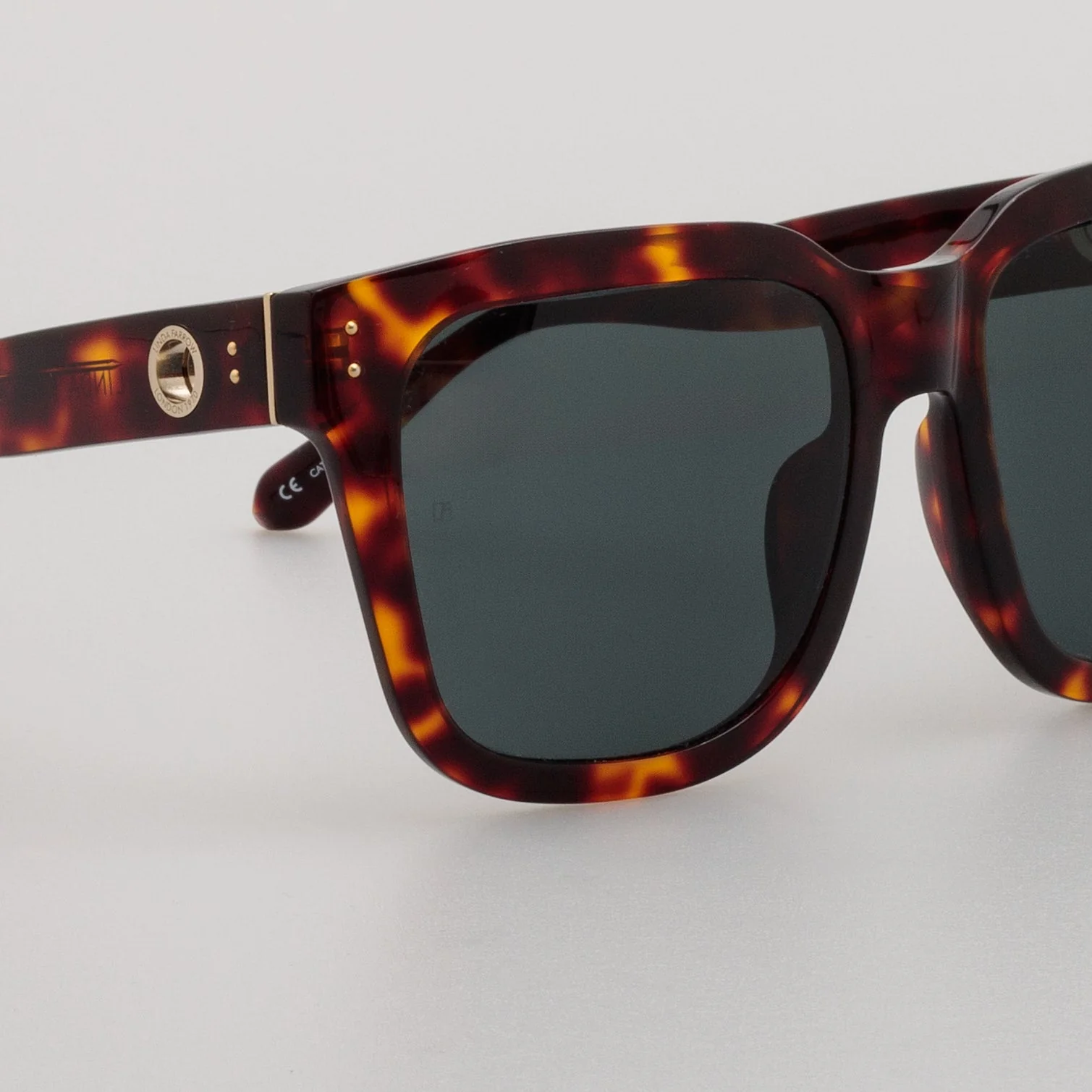 Freya Square Sunglasses in Tortoiseshell - Image 4