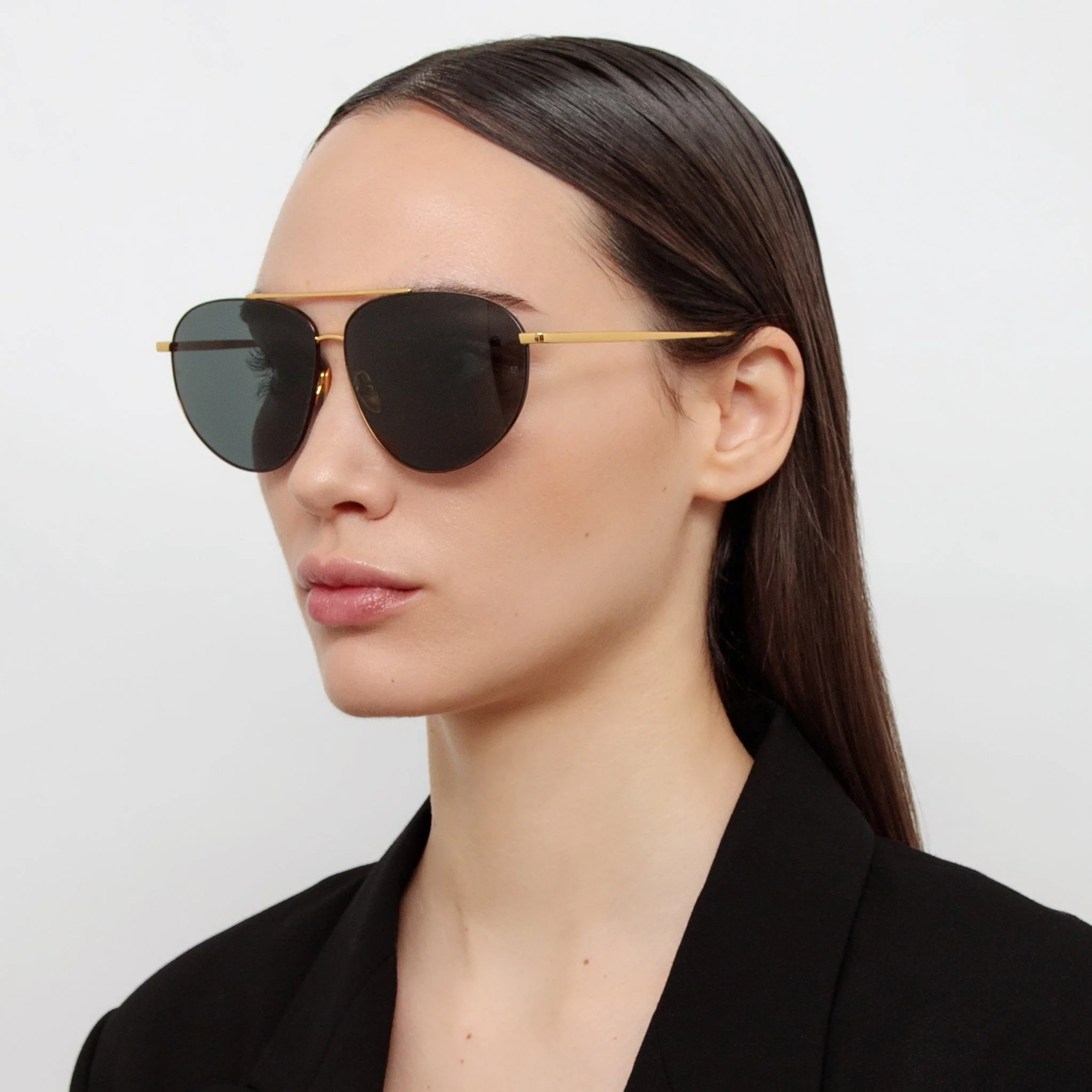 Gabriel Sunglasses in 22K Yellow Gold - Image 2
