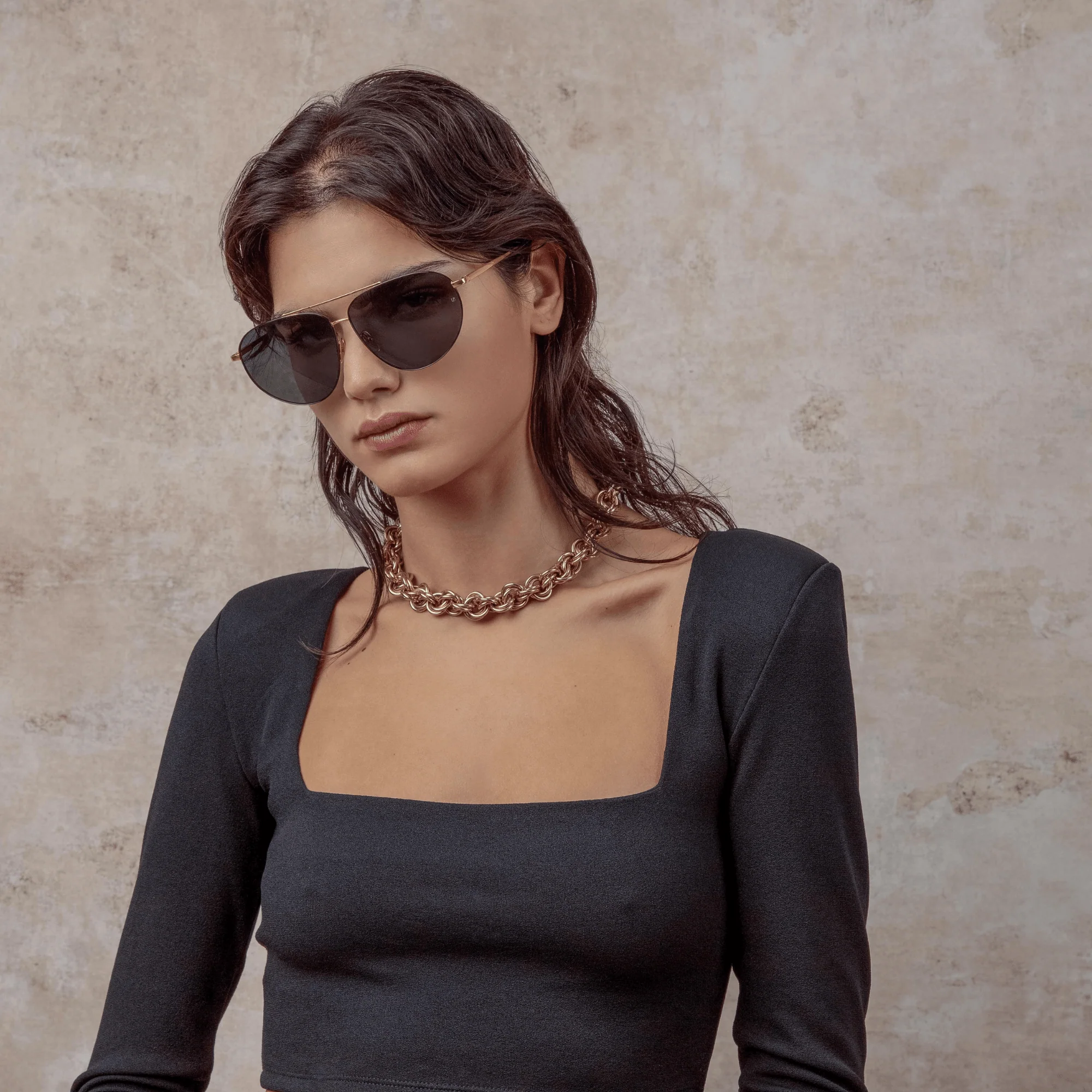 Gabriel Sunglasses in 22K Yellow Gold - Image 6