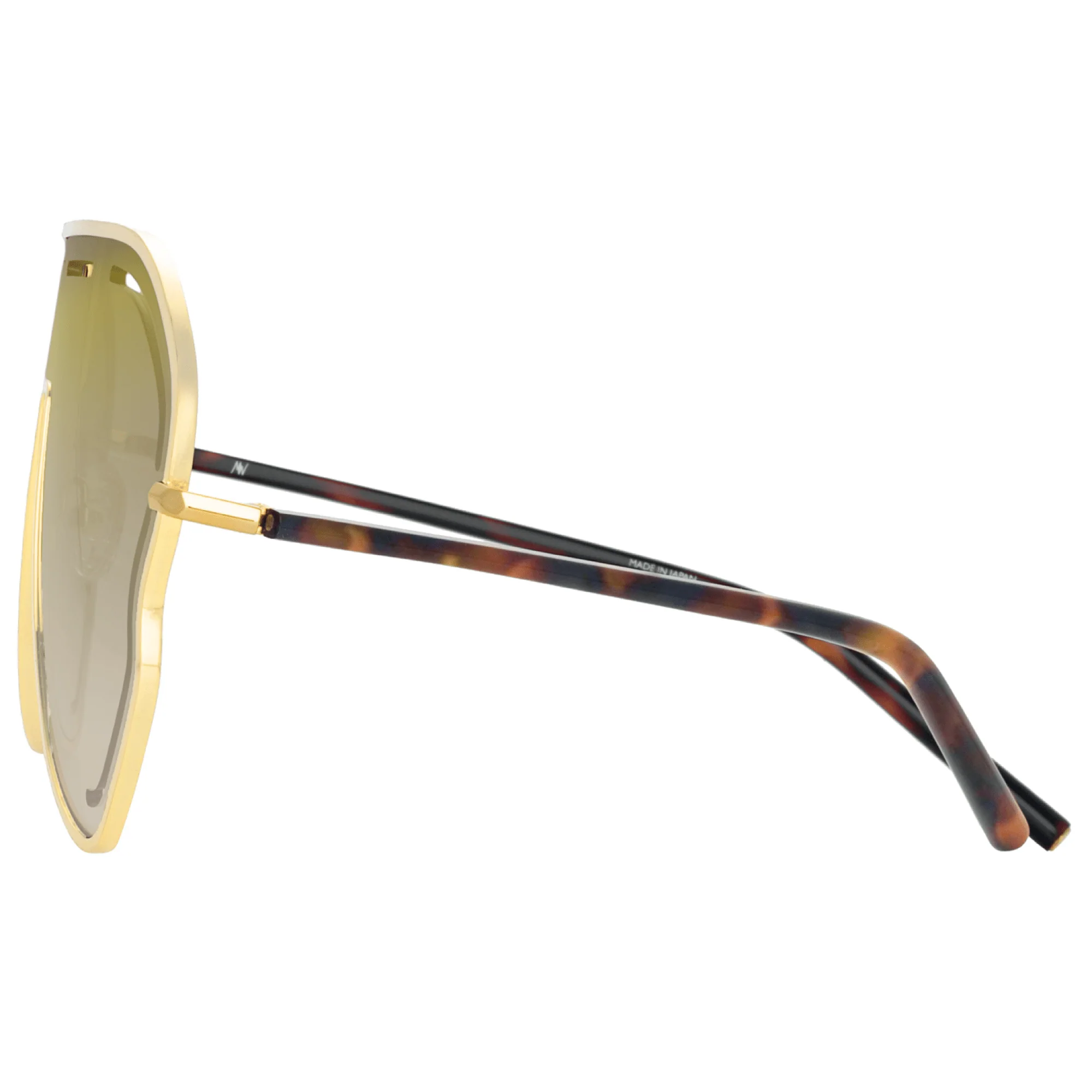Kika Gardenia Sunglasses in Gold - Image 4