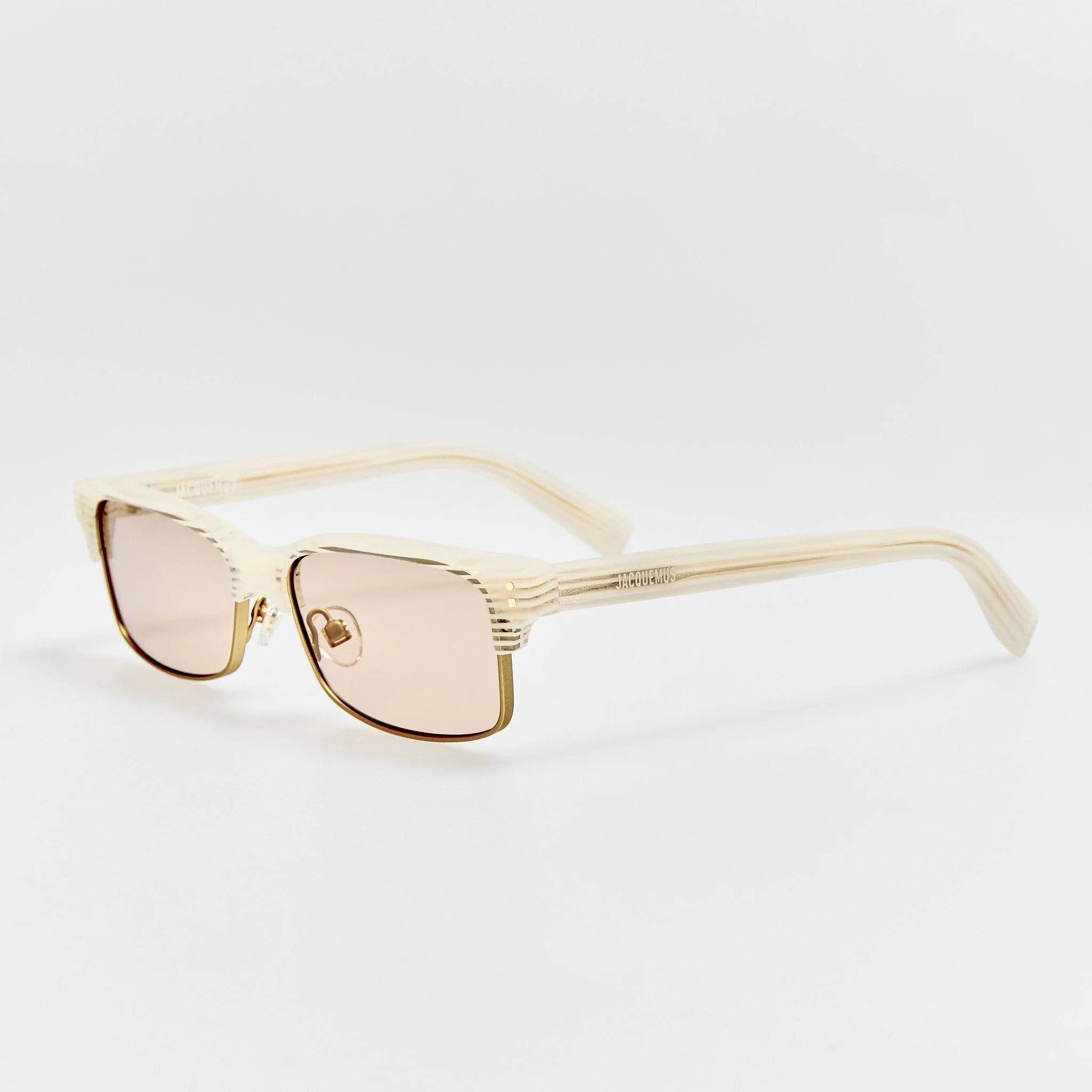 Gardian Sunglasses in Striped Cream - Image 2