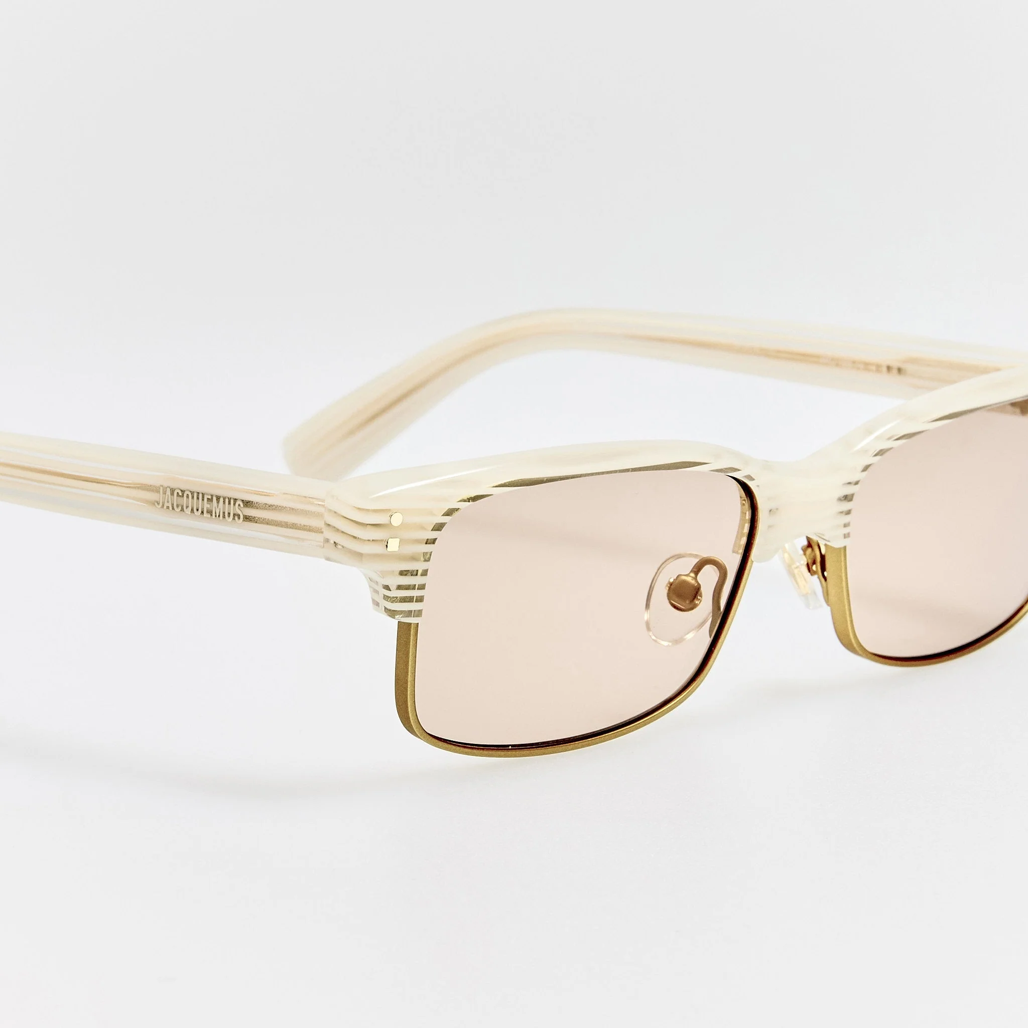 Gardian Sunglasses in Striped Cream - Image 4