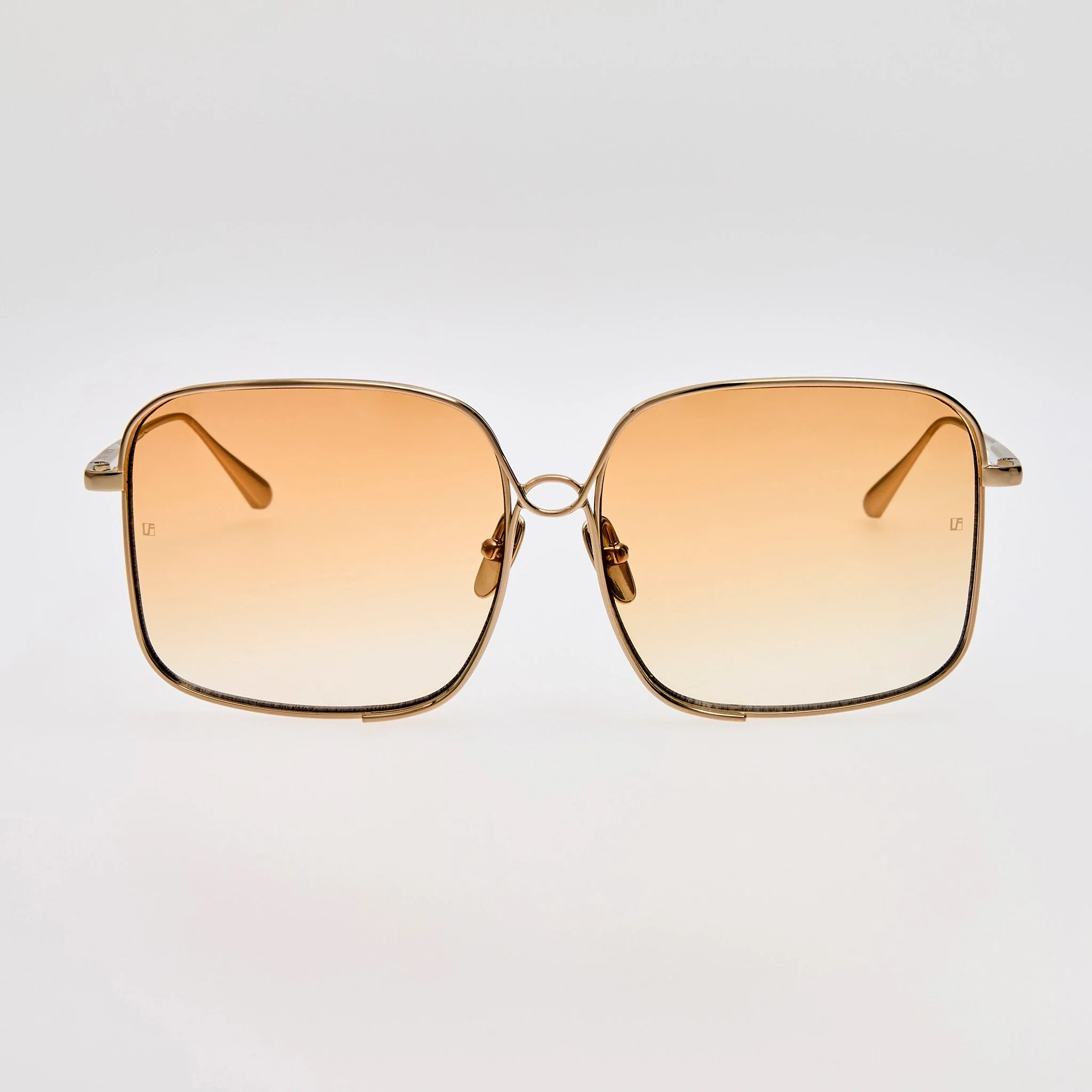 Genevieve Sunglasses in 22K Gold and Camel