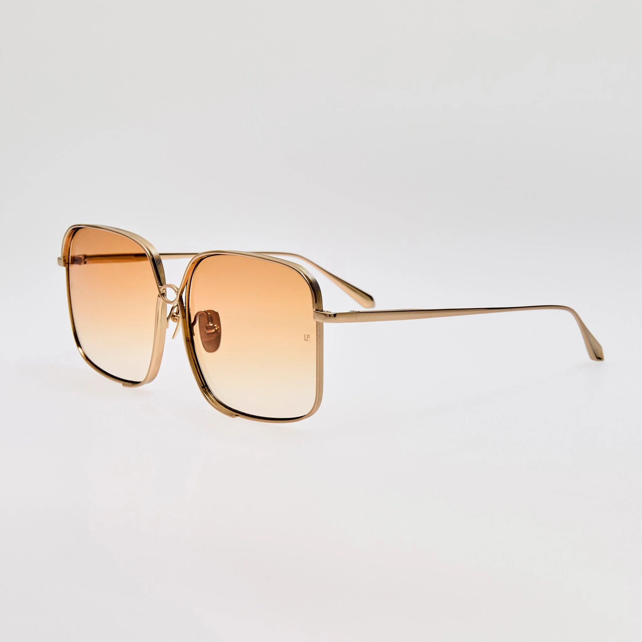 Genevieve Sunglasses in 22K Gold and Camel - Image 2