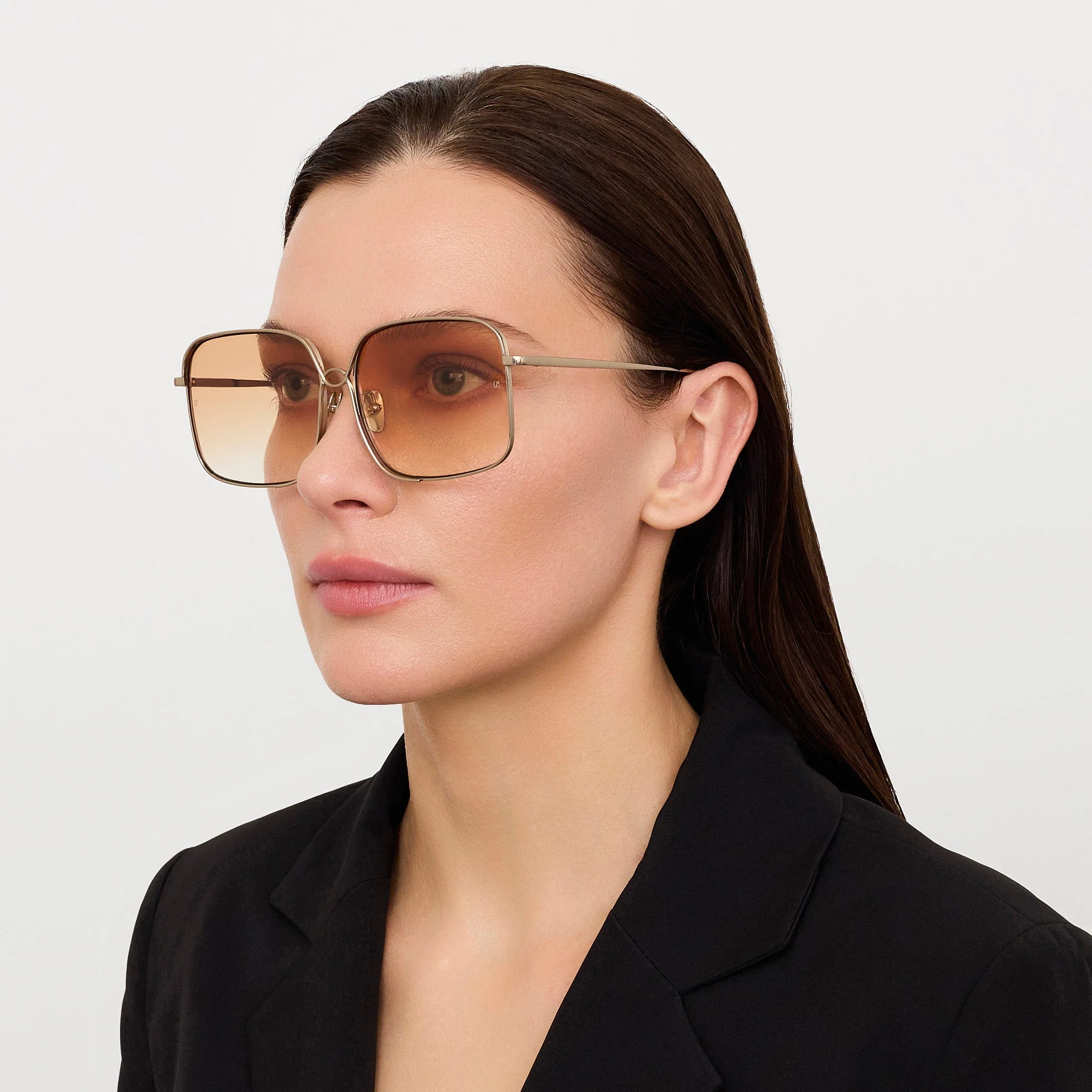 Genevieve Sunglasses in 22K Gold and Camel - Image 3