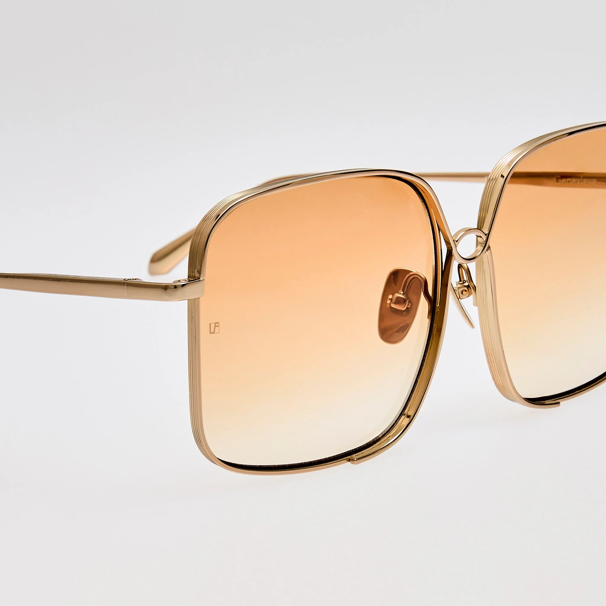 Genevieve Sunglasses in 22K Gold and Camel - Image 4