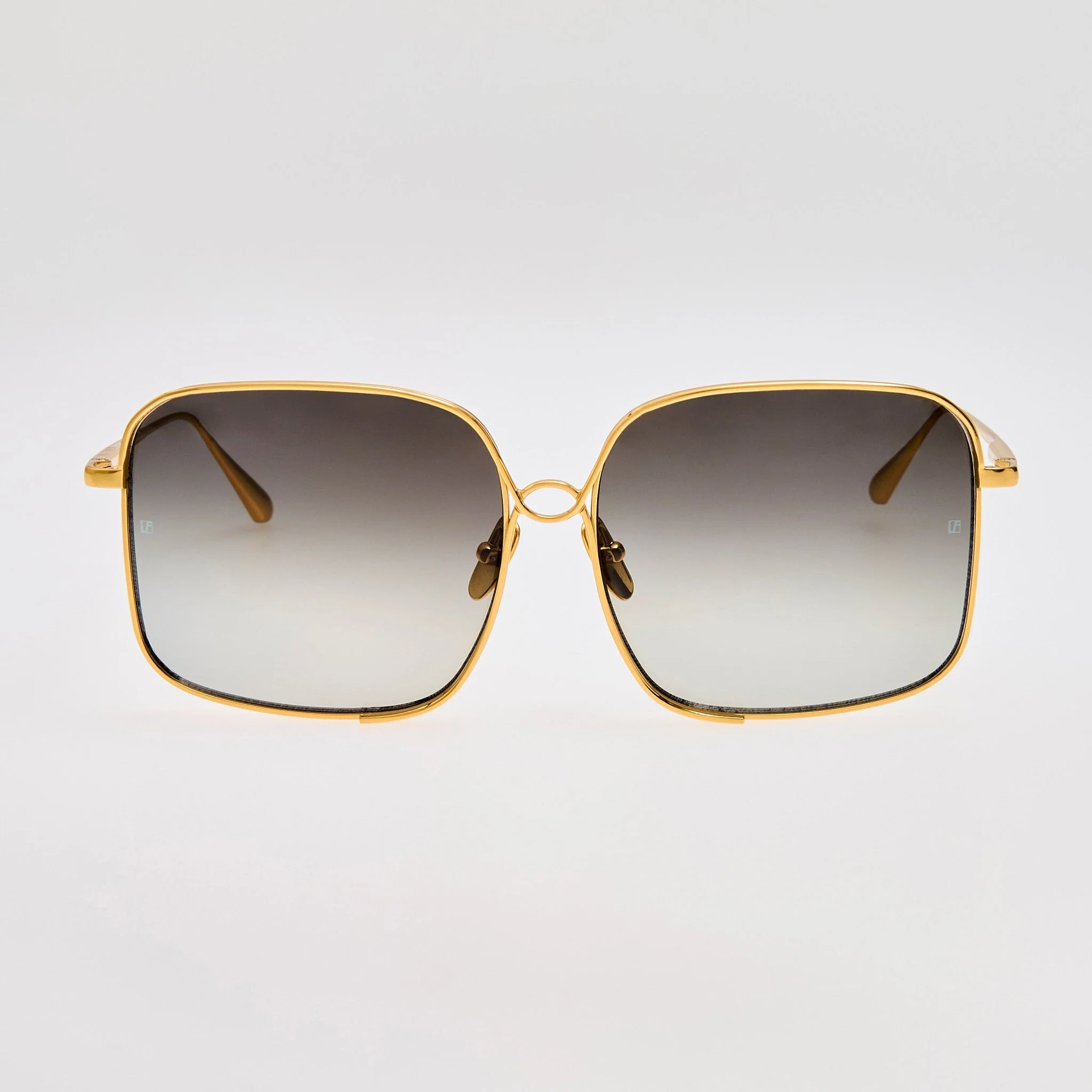 Genevieve Sunglasses in 22K Gold and Grey