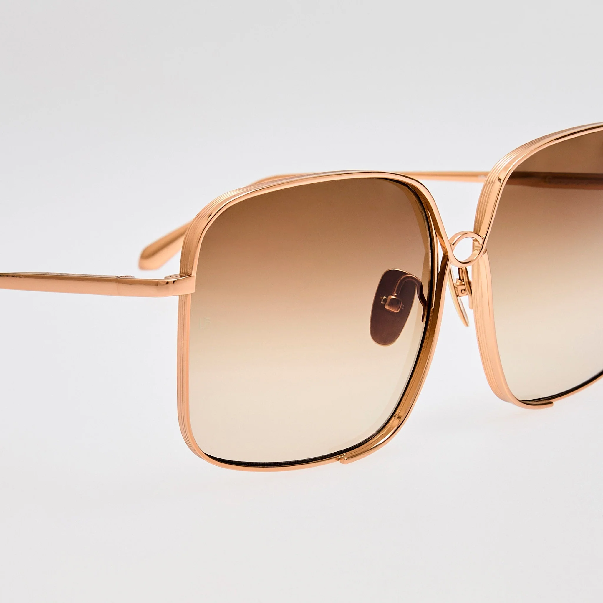 Genevieve Sunglasses in 18K Rose Gold and Mocha - Image 4