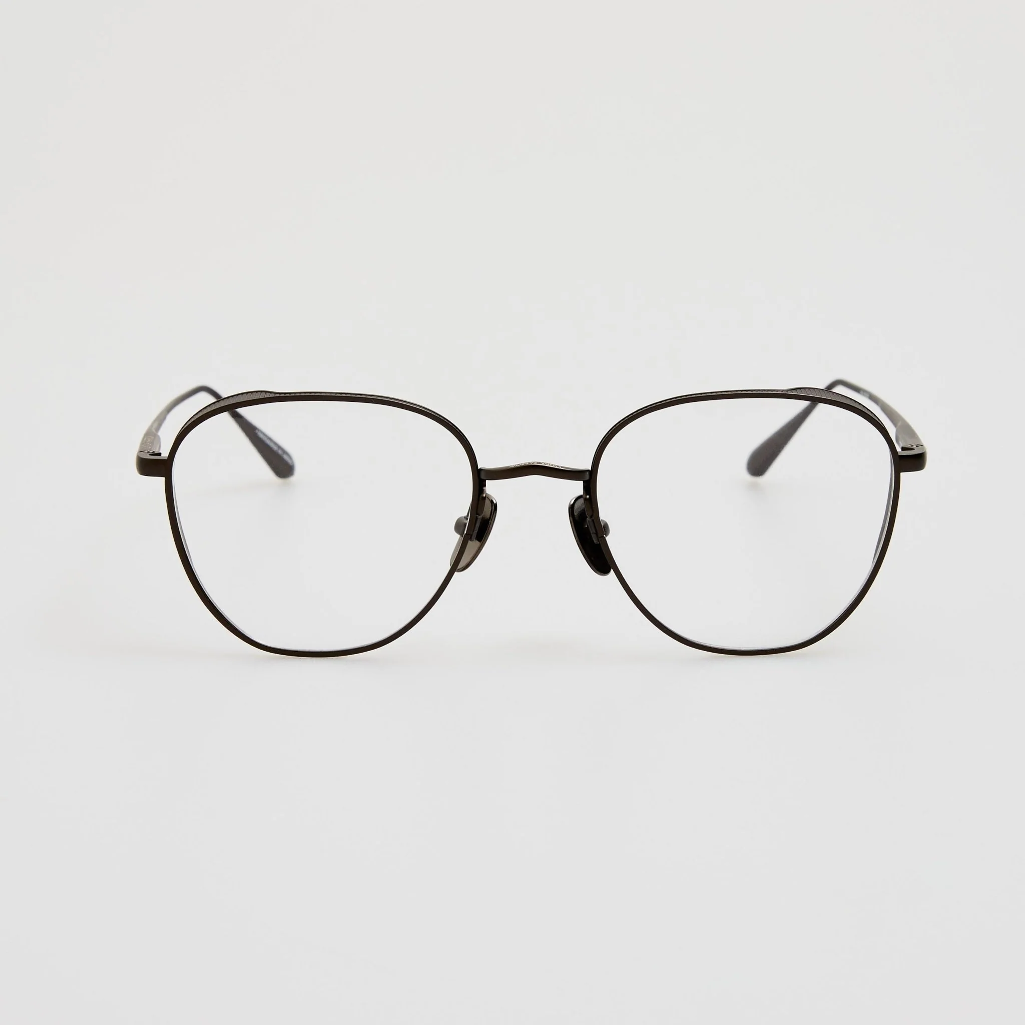 Hardy Oval Optical Frame in Matt Black Nickel