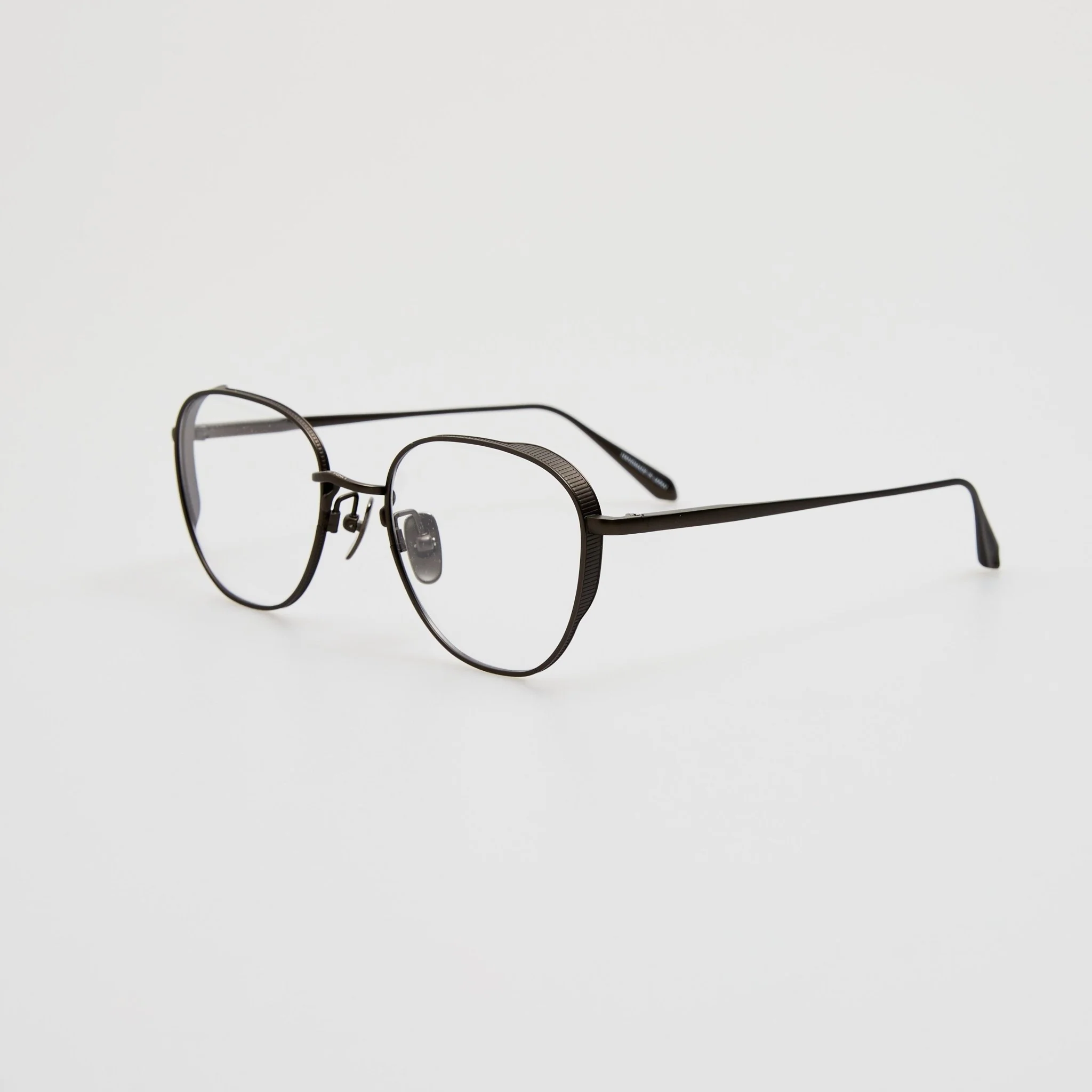 Hardy Oval Optical Frame in Matt Black Nickel - Image 2