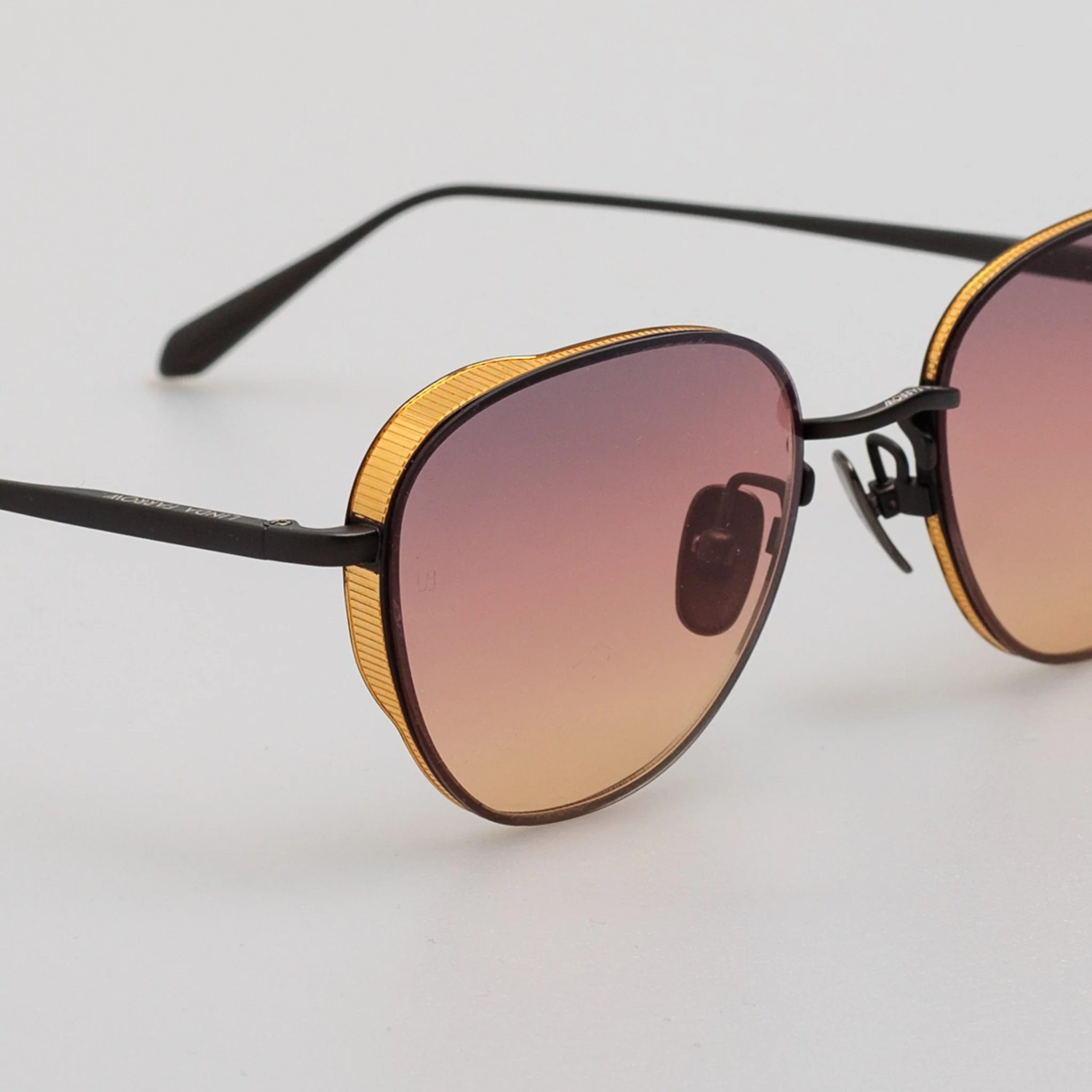 Hardy Sunglasses in Matt Nickel and Sunset Lenses - Image 4