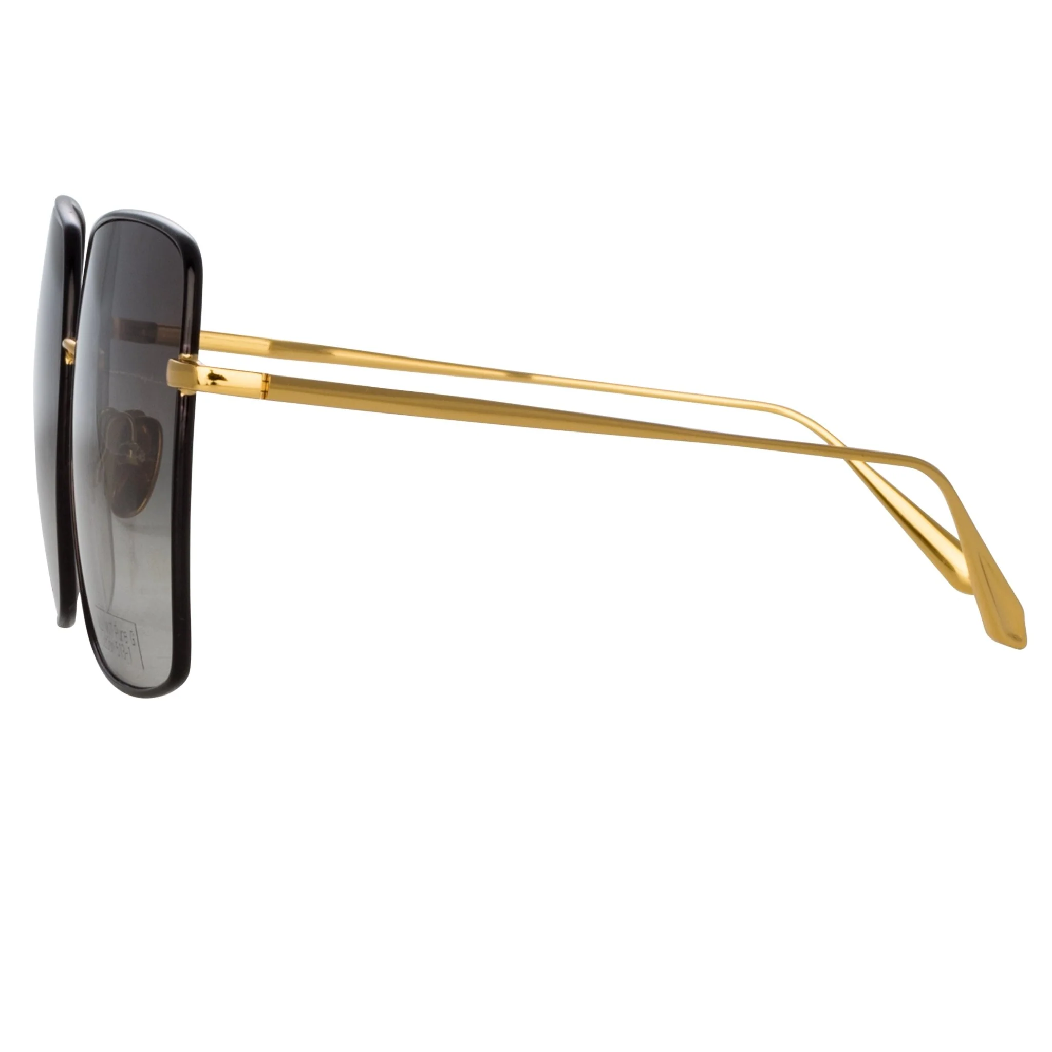 Hina Sunglasses in 22K Gold and Grey - Image 4