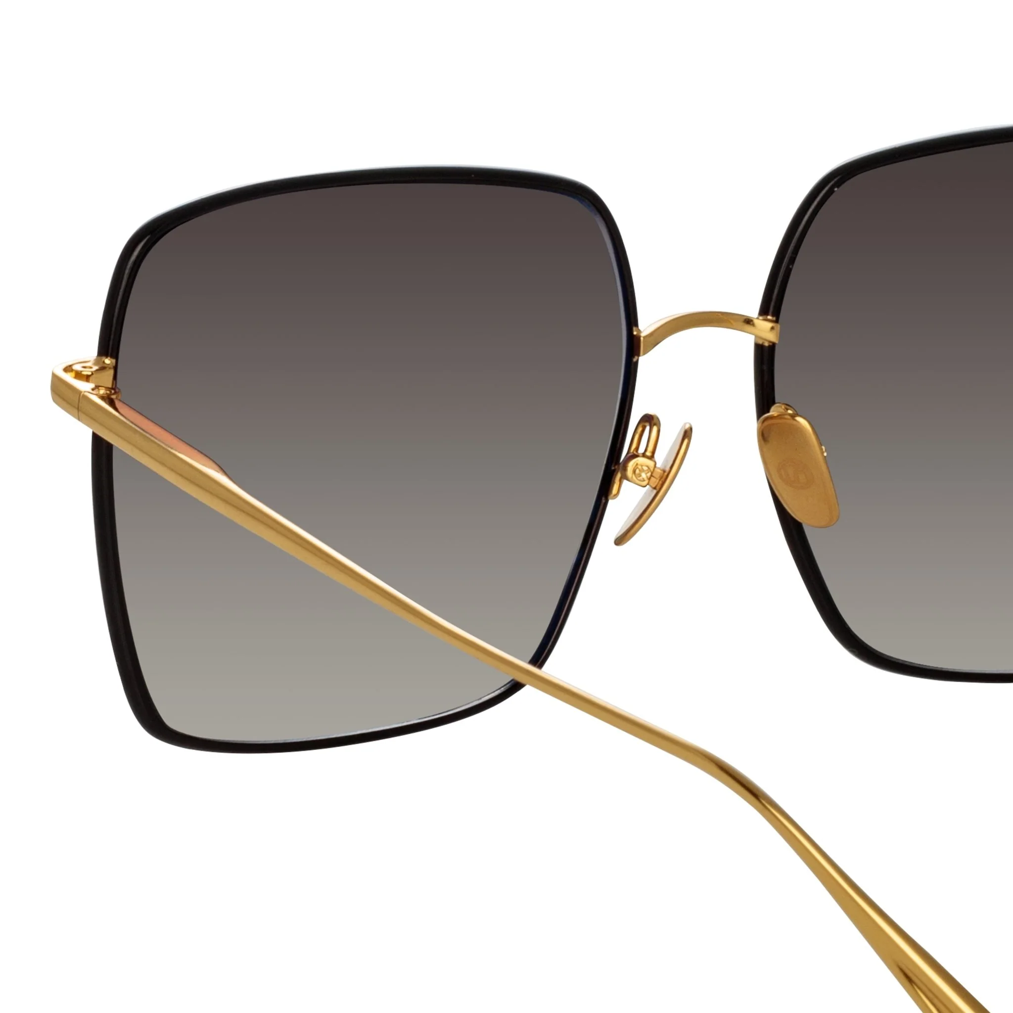Hina Sunglasses in 22K Gold and Grey - Image 5