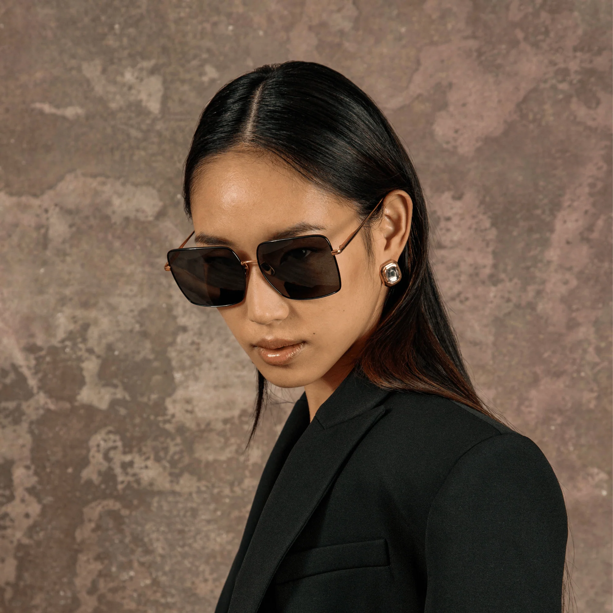 Hina Sunglasses in 22K Gold and Grey - Image 6