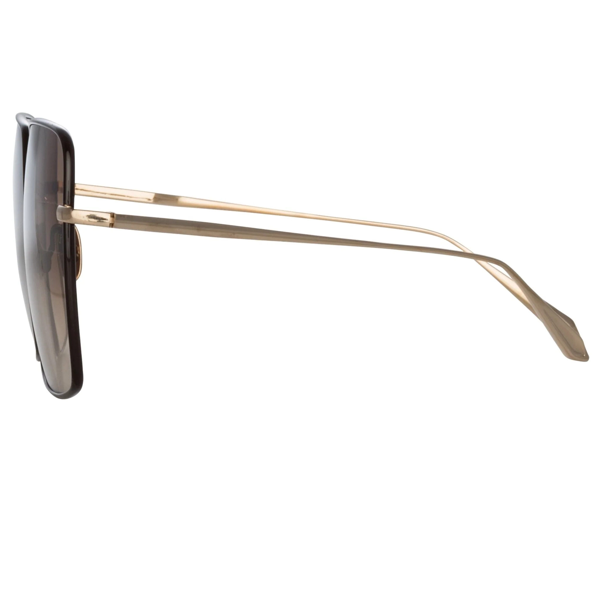 Hina Sunglasses in 22K Gold and Brown - Image 4