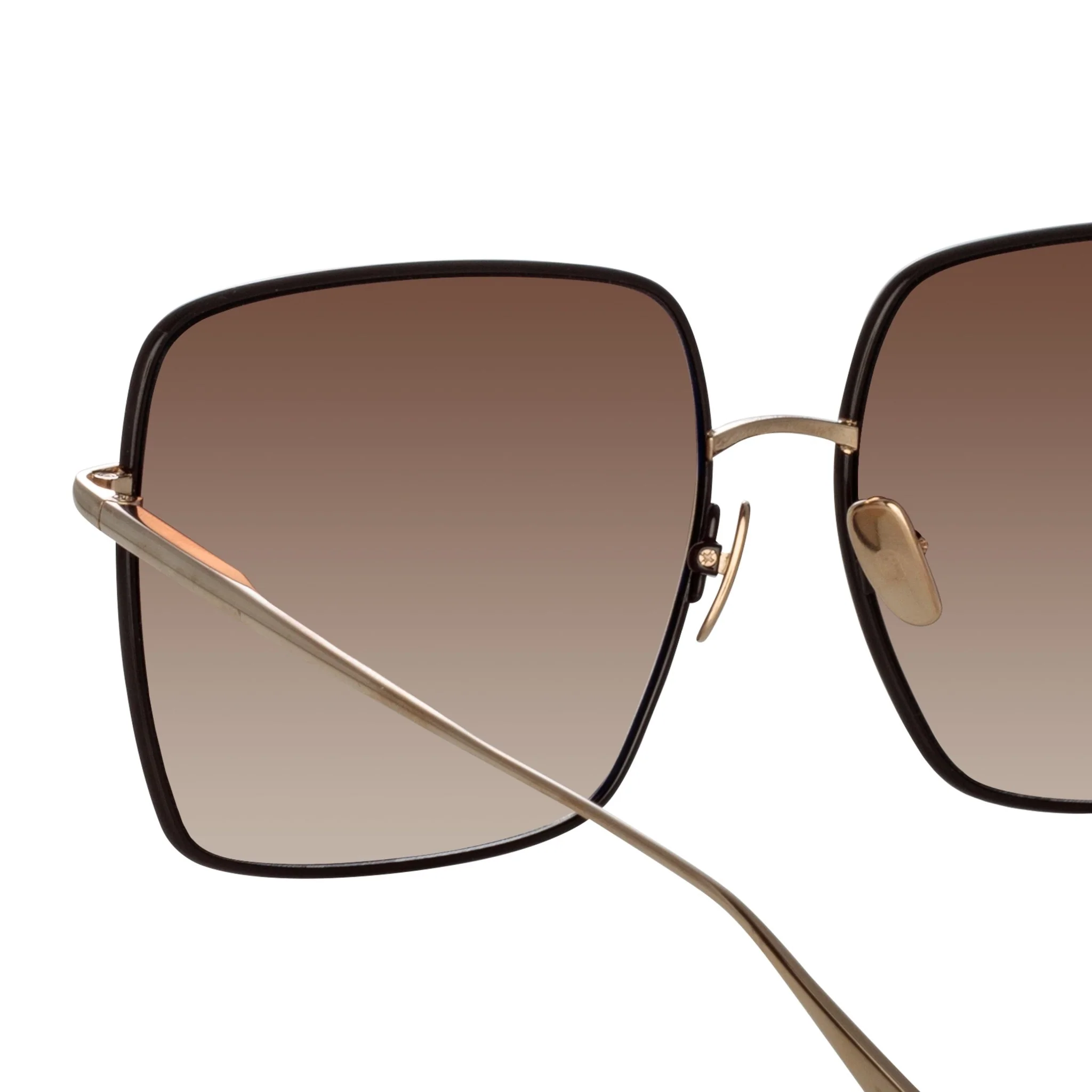 Hina Sunglasses in 22K Gold and Brown - Image 5