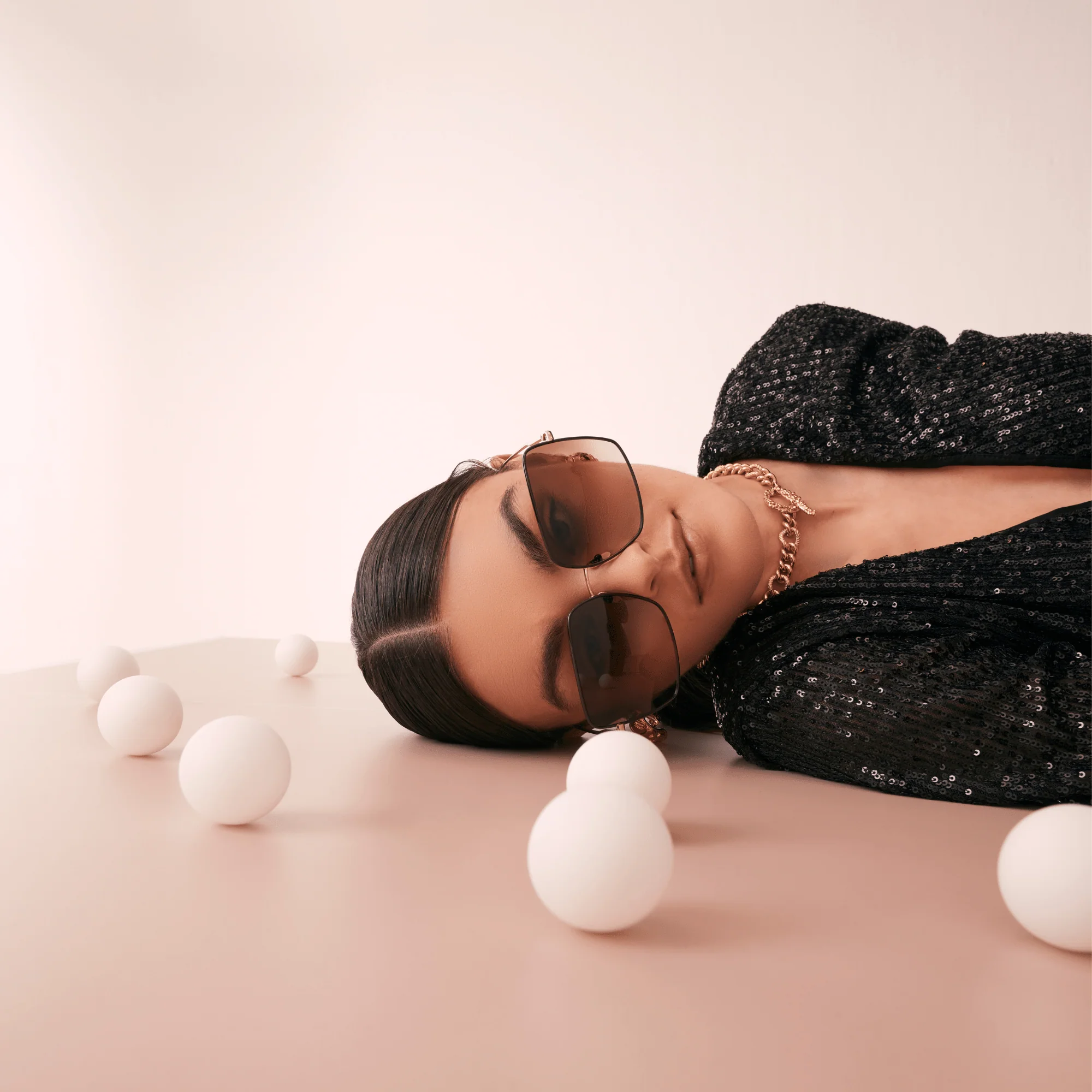 Hina Sunglasses in 22K Gold and Brown - Image 6