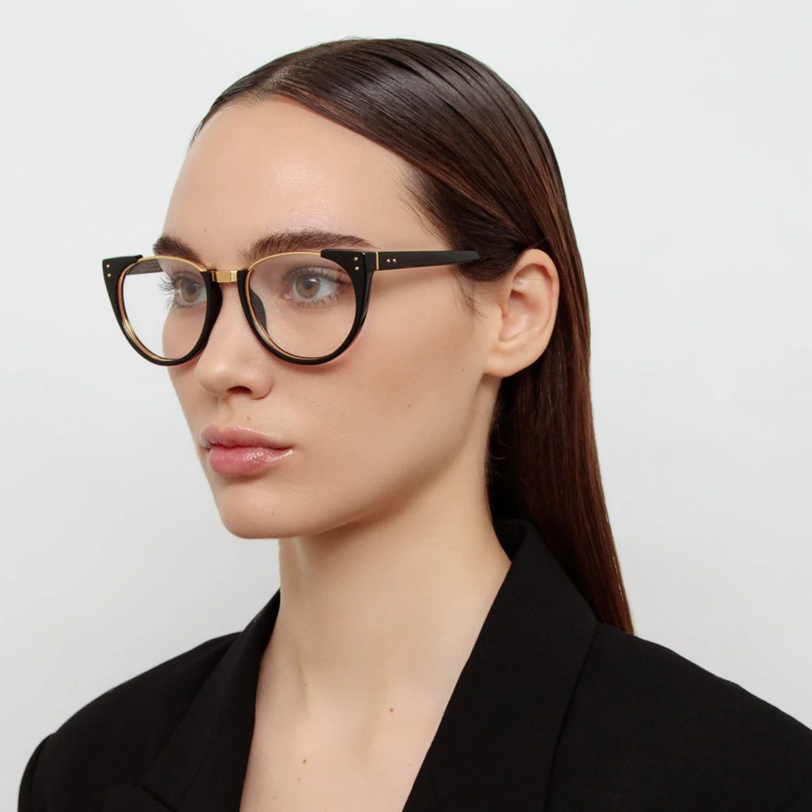 Iris Oval Optical Frame in Black - Image 3