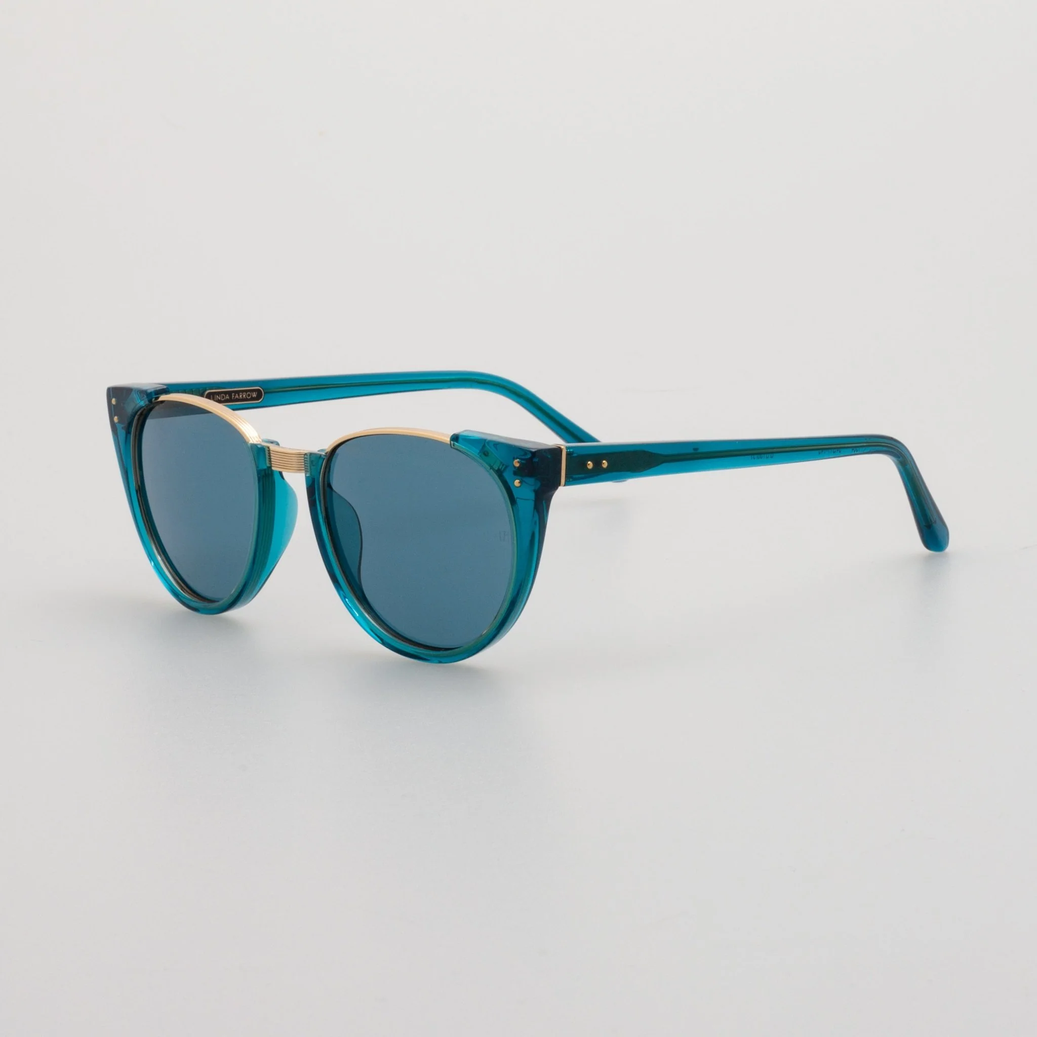 Iris Oval Sunglasses in Aqua - Image 2