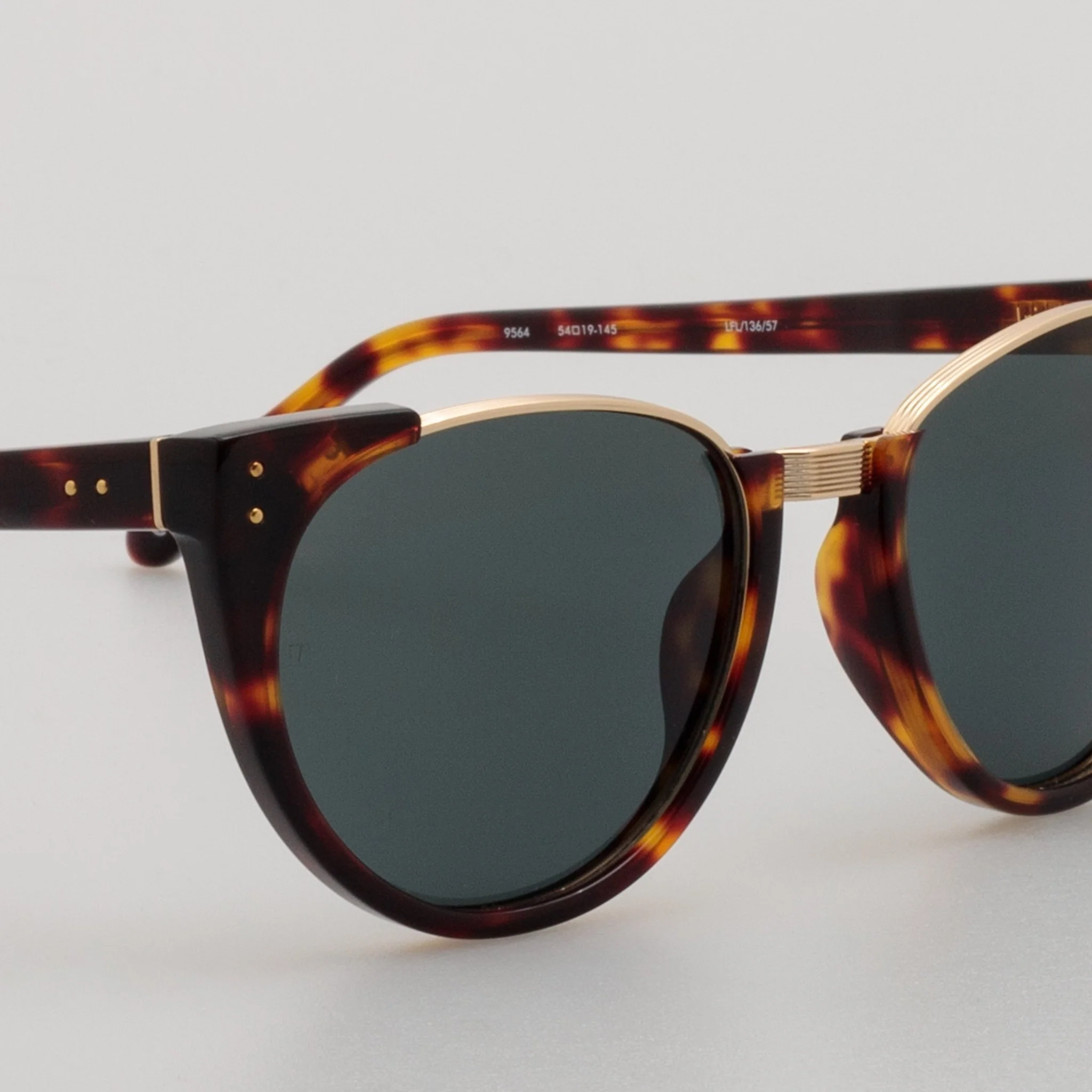 Iris Oval Sunglasses in Dark Tortoiseshell - Image 4