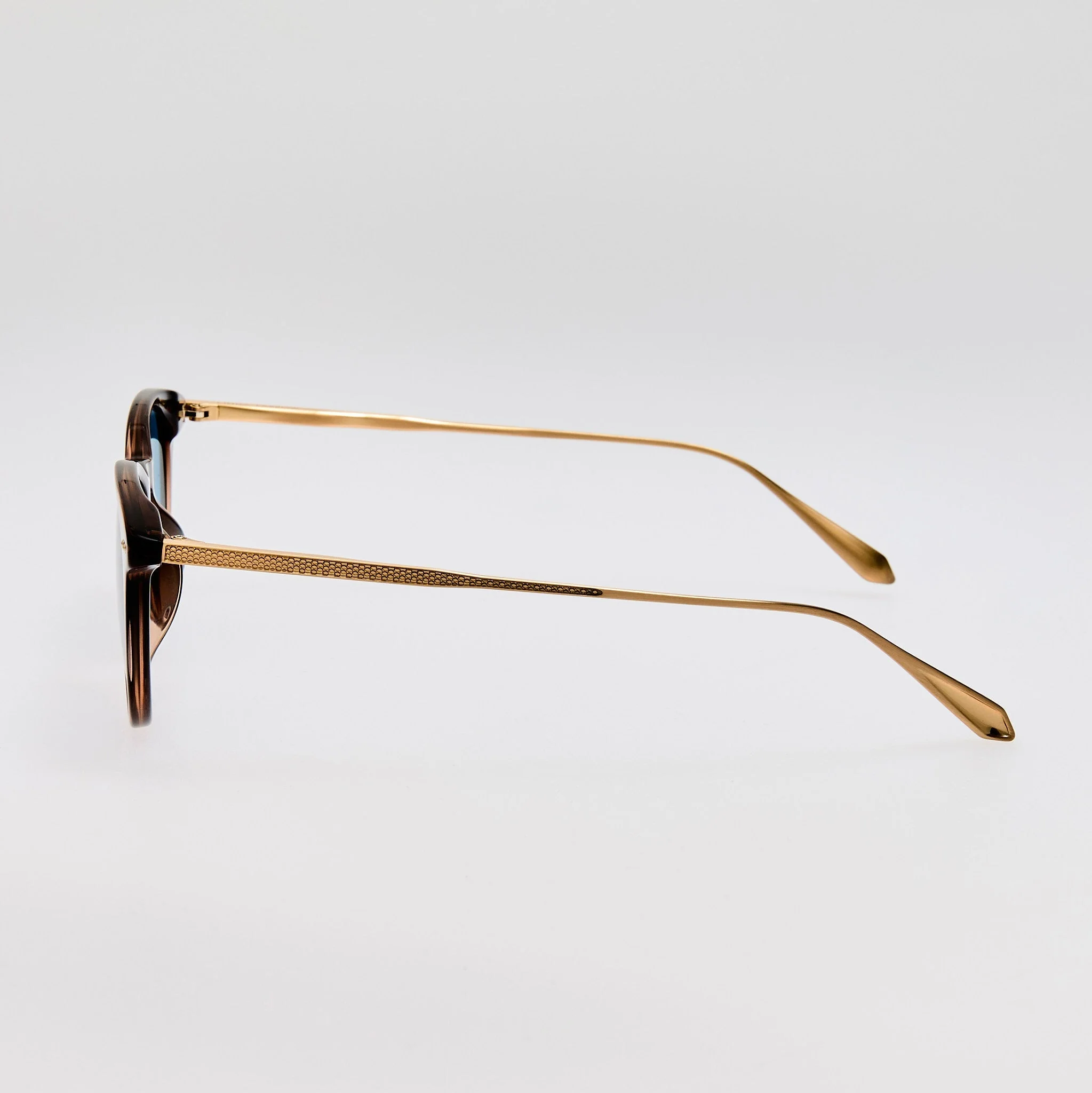 Jamie Sunglasses in Matt Champagne and Aqua - Image 6