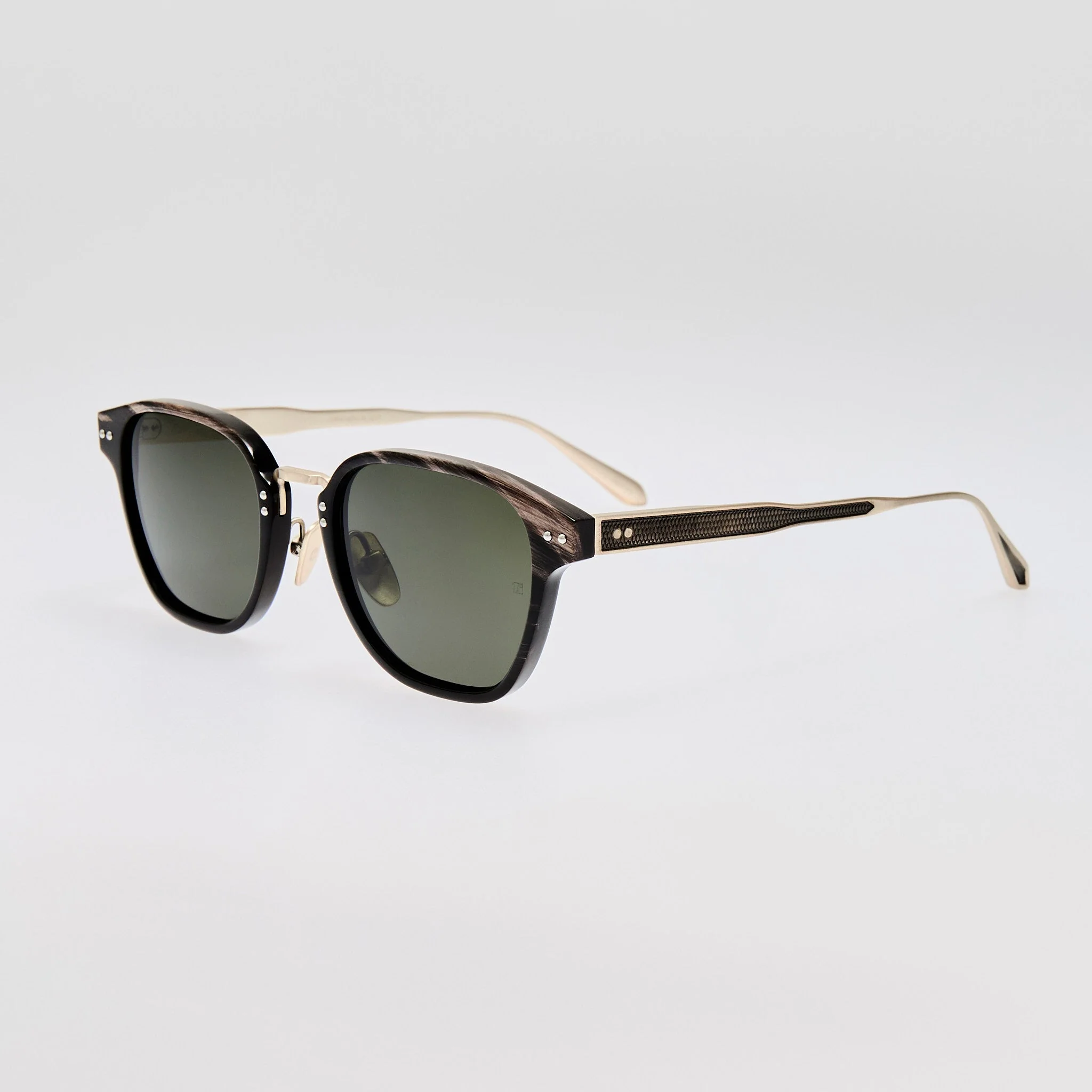 Jeffrey Sunglasses in Buffalo Horn and 925 Sterling Silver - Image 2