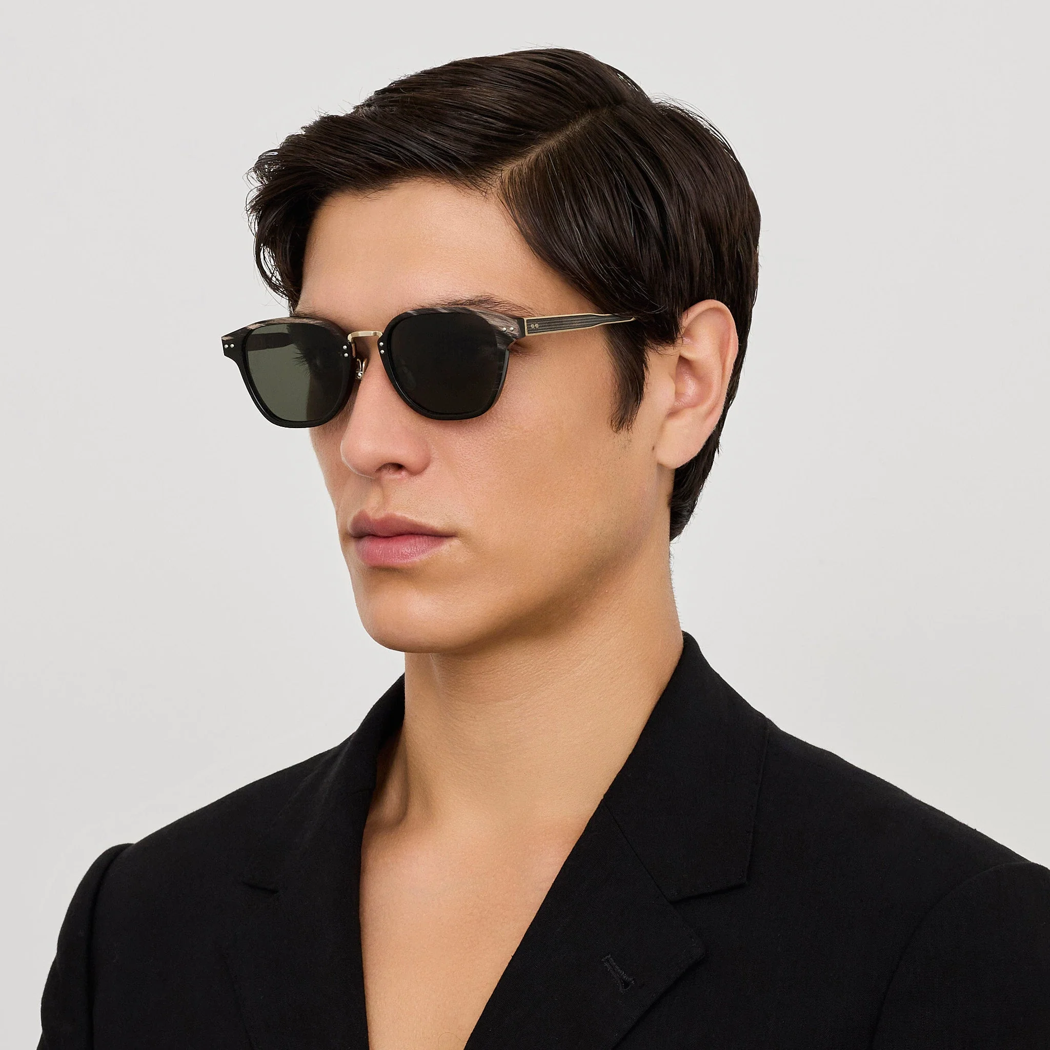 Jeffrey Sunglasses in Buffalo Horn and 925 Sterling Silver - Image 3