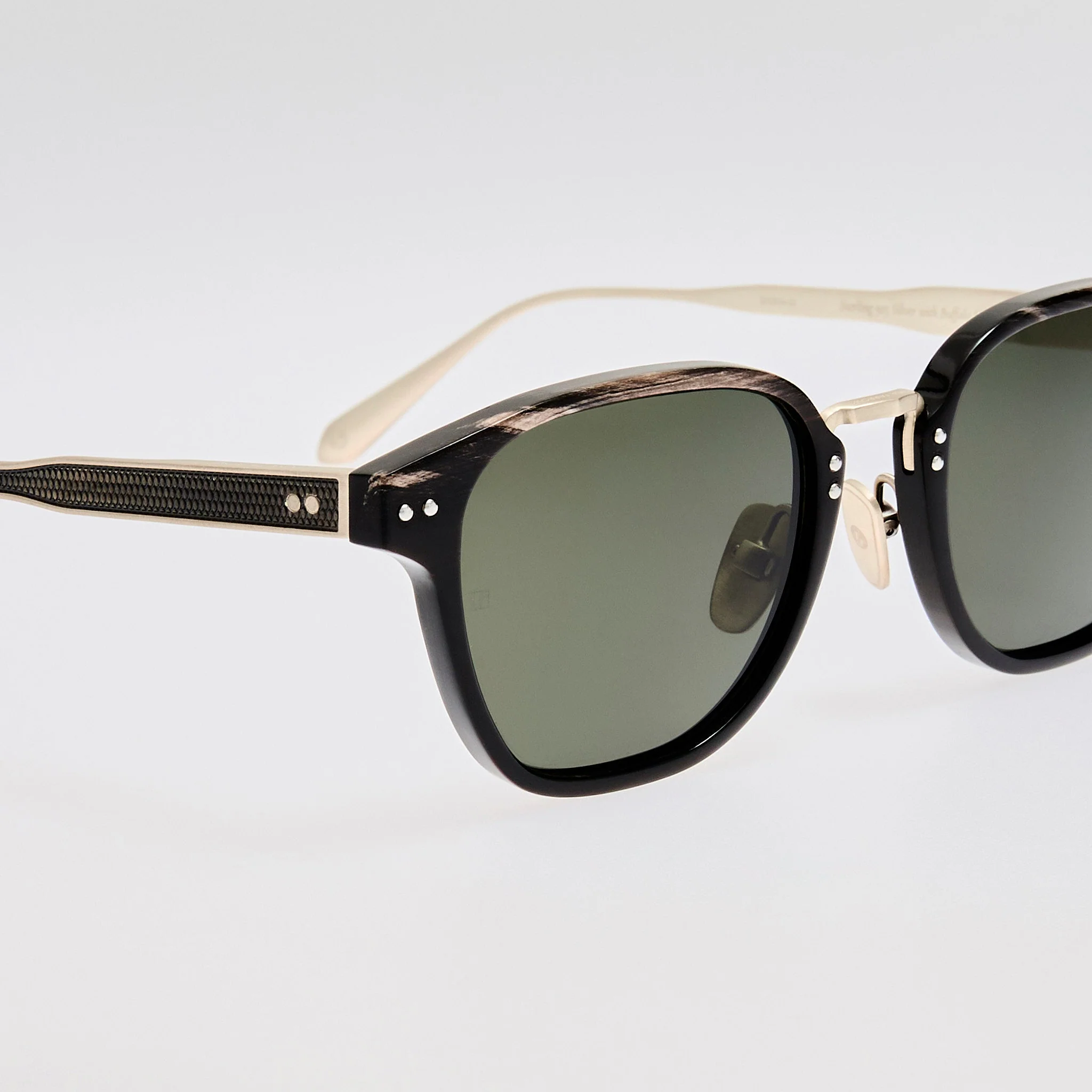 Jeffrey Sunglasses in Buffalo Horn and 925 Sterling Silver - Image 5