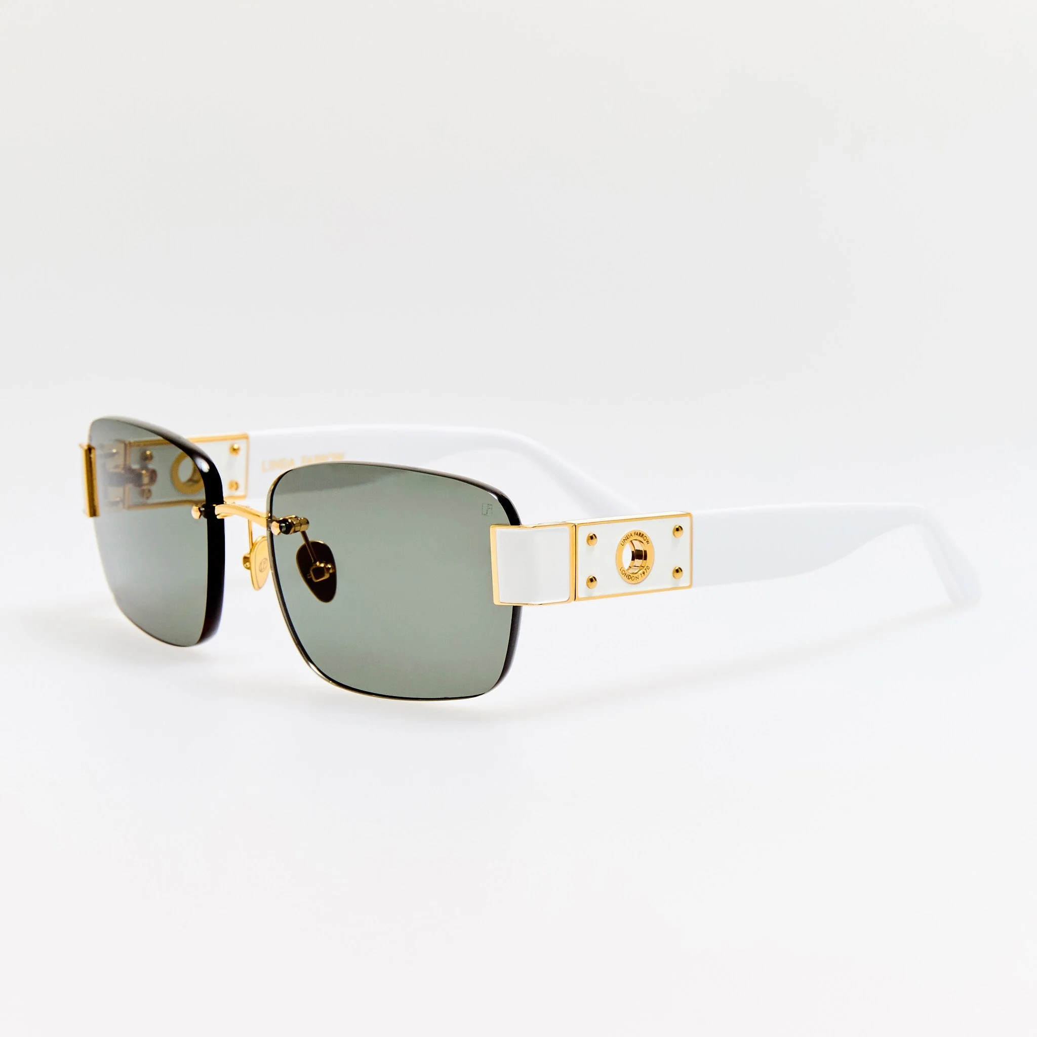 Jessica Sunglasses in White and Grey - Image 2