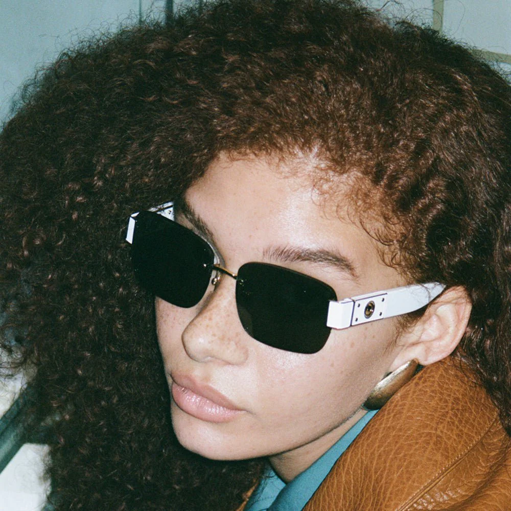 Jessica Sunglasses in White and Grey - Image 7