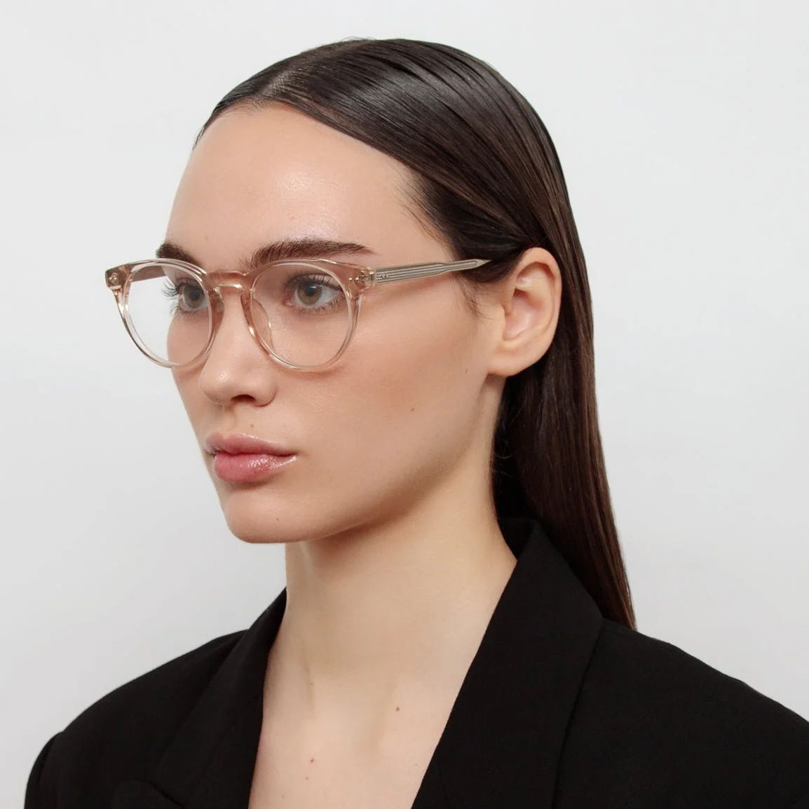 Kaan Oval Optical Frame in 22K Light Gold - Image 3