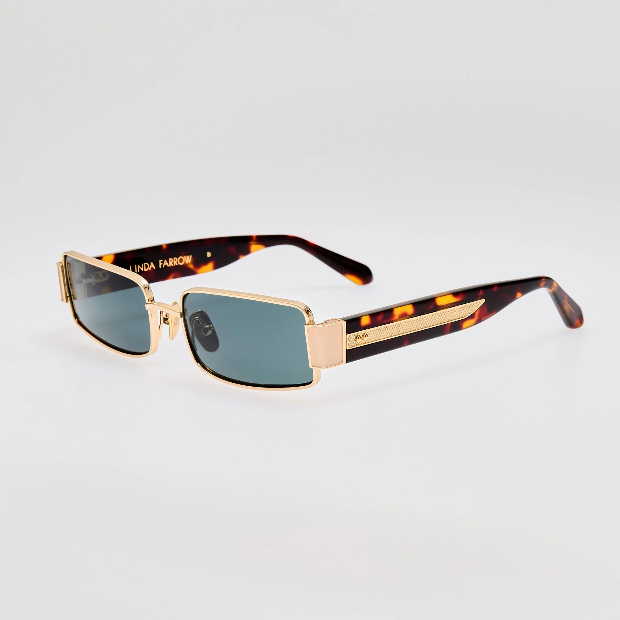 Kaia Sunglasses in 22K Gold and Green - Image 2