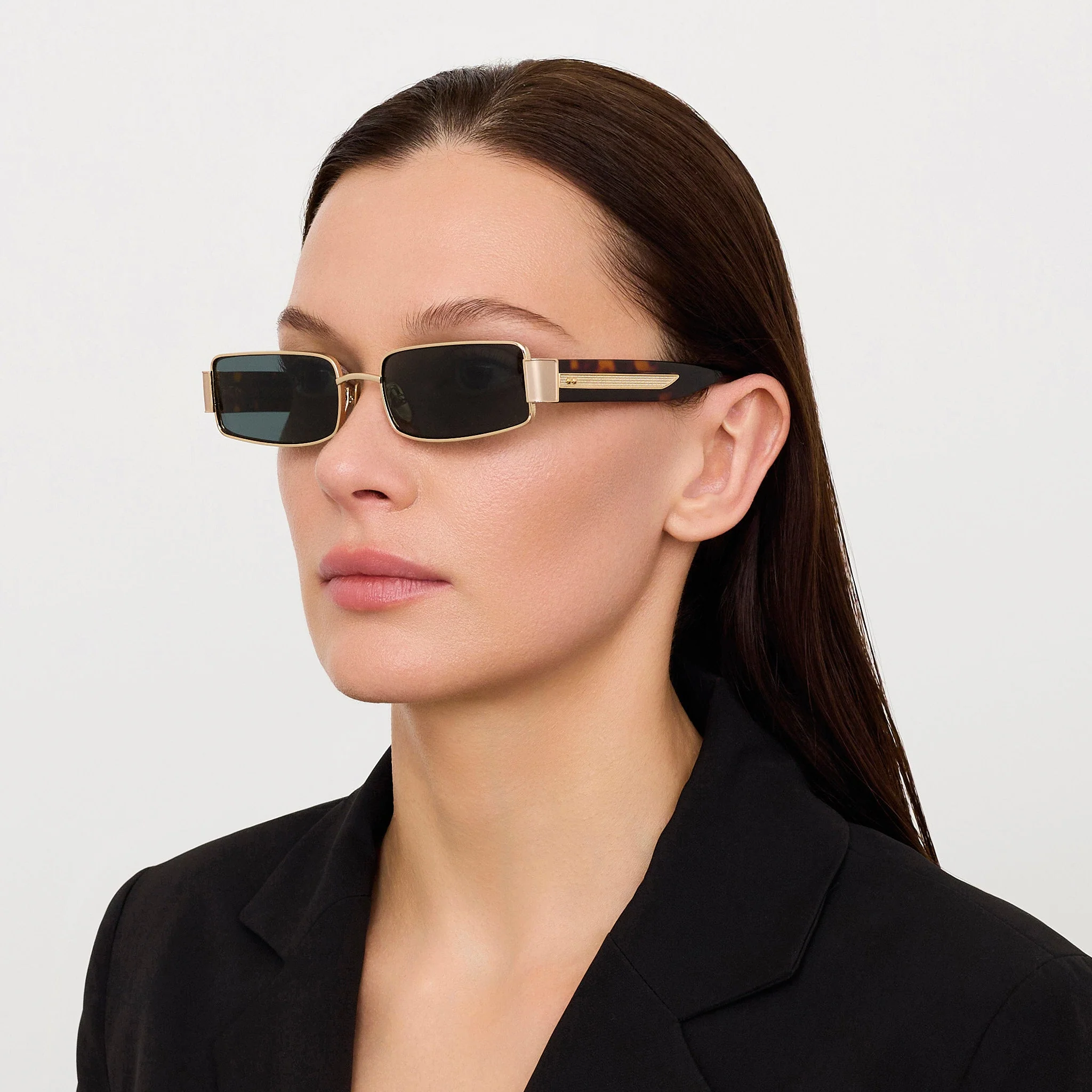 Kaia Sunglasses in 22K Gold and Green - Image 3