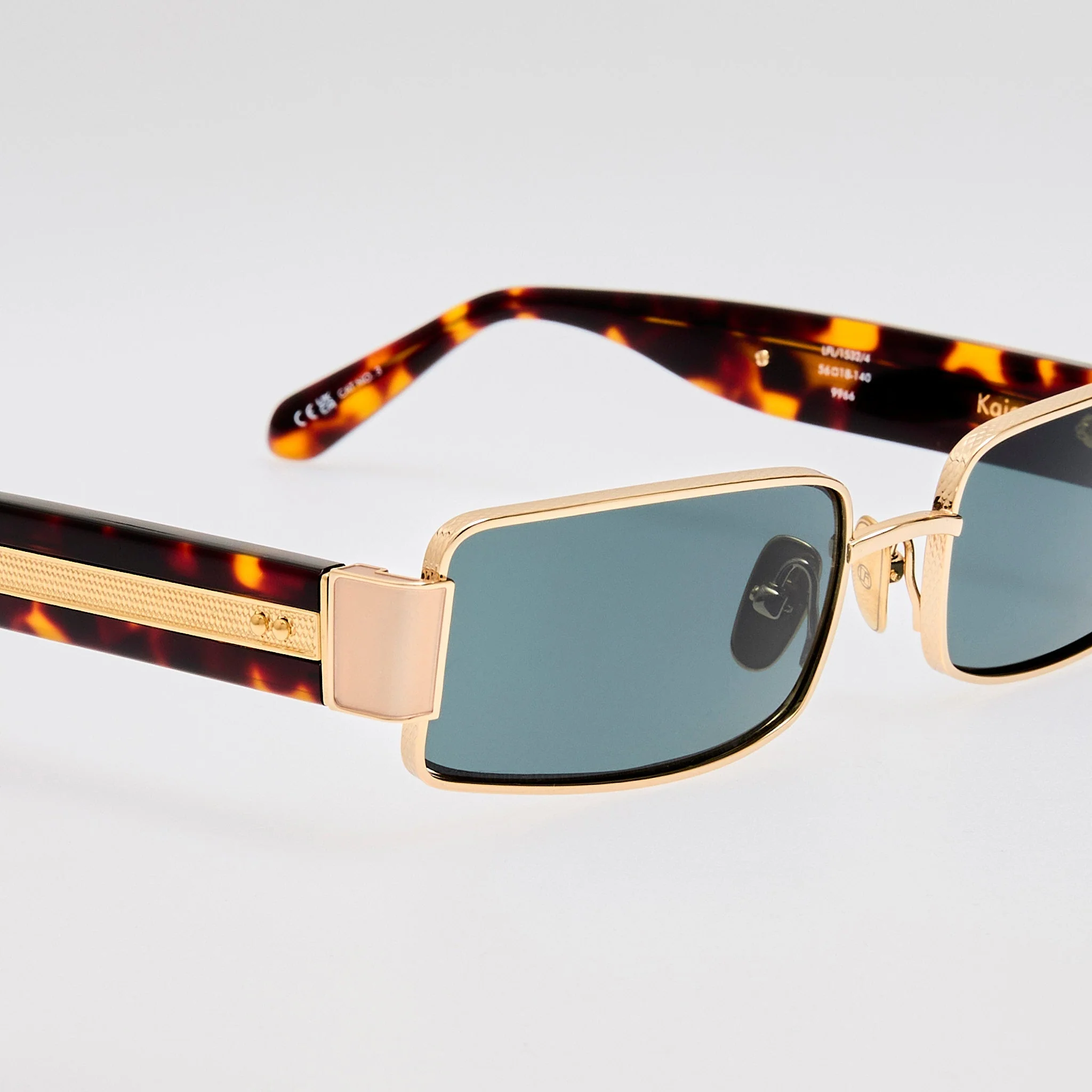 Kaia Sunglasses in 22K Gold and Green - Image 5