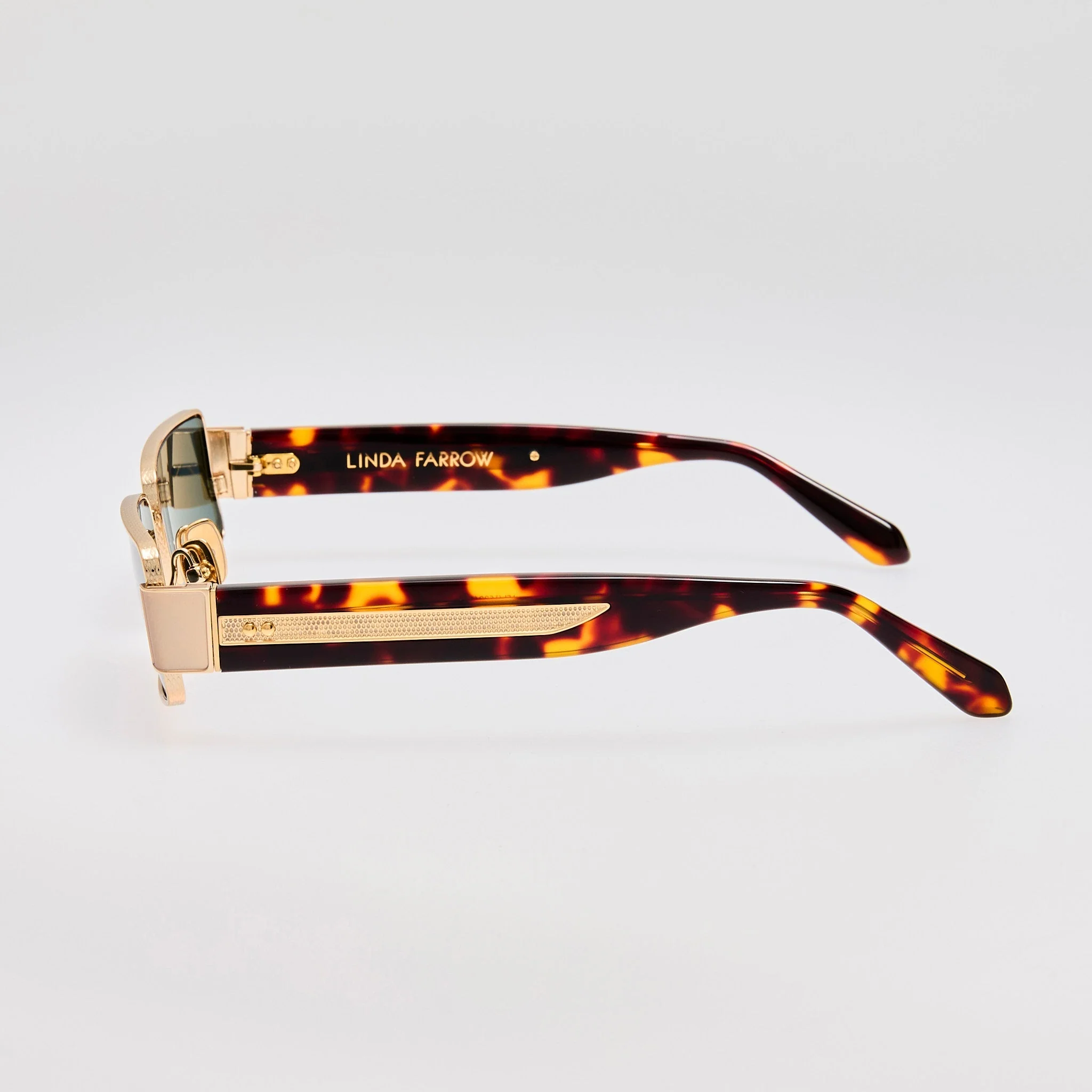 Kaia Sunglasses in 22K Gold and Green - Image 6