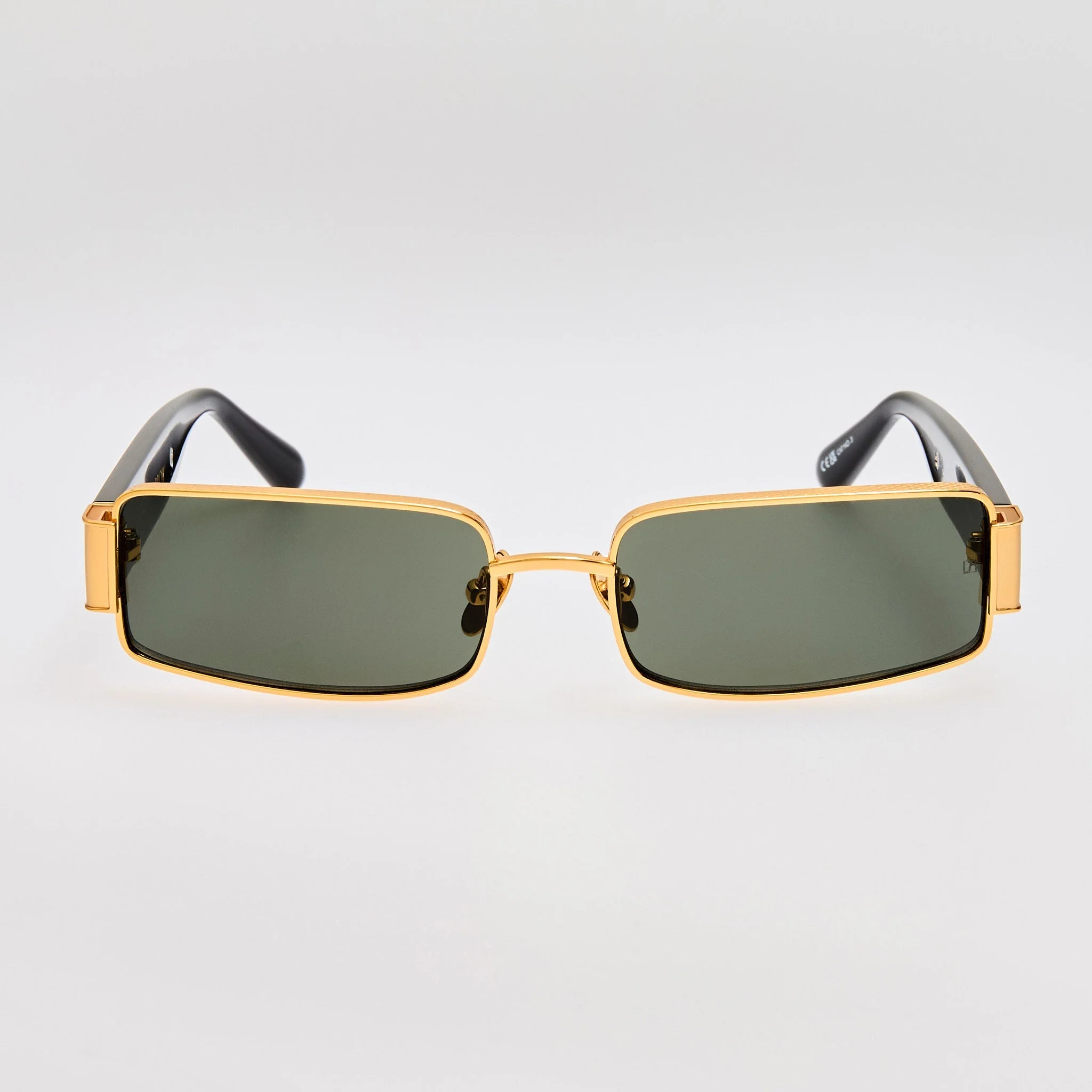 Kaia Sunglasses in 22K Gold and Grey