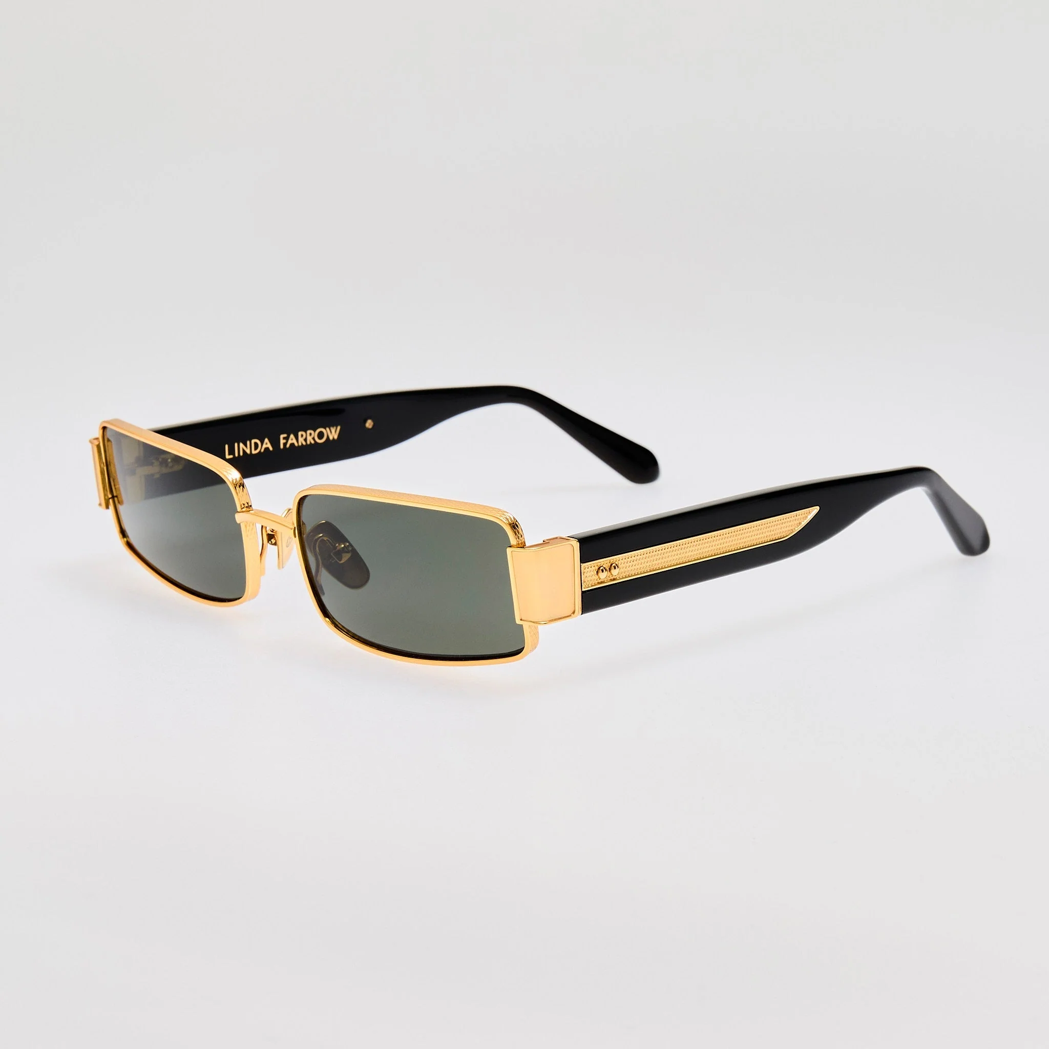 Kaia Sunglasses in 22K Gold and Grey - Image 2