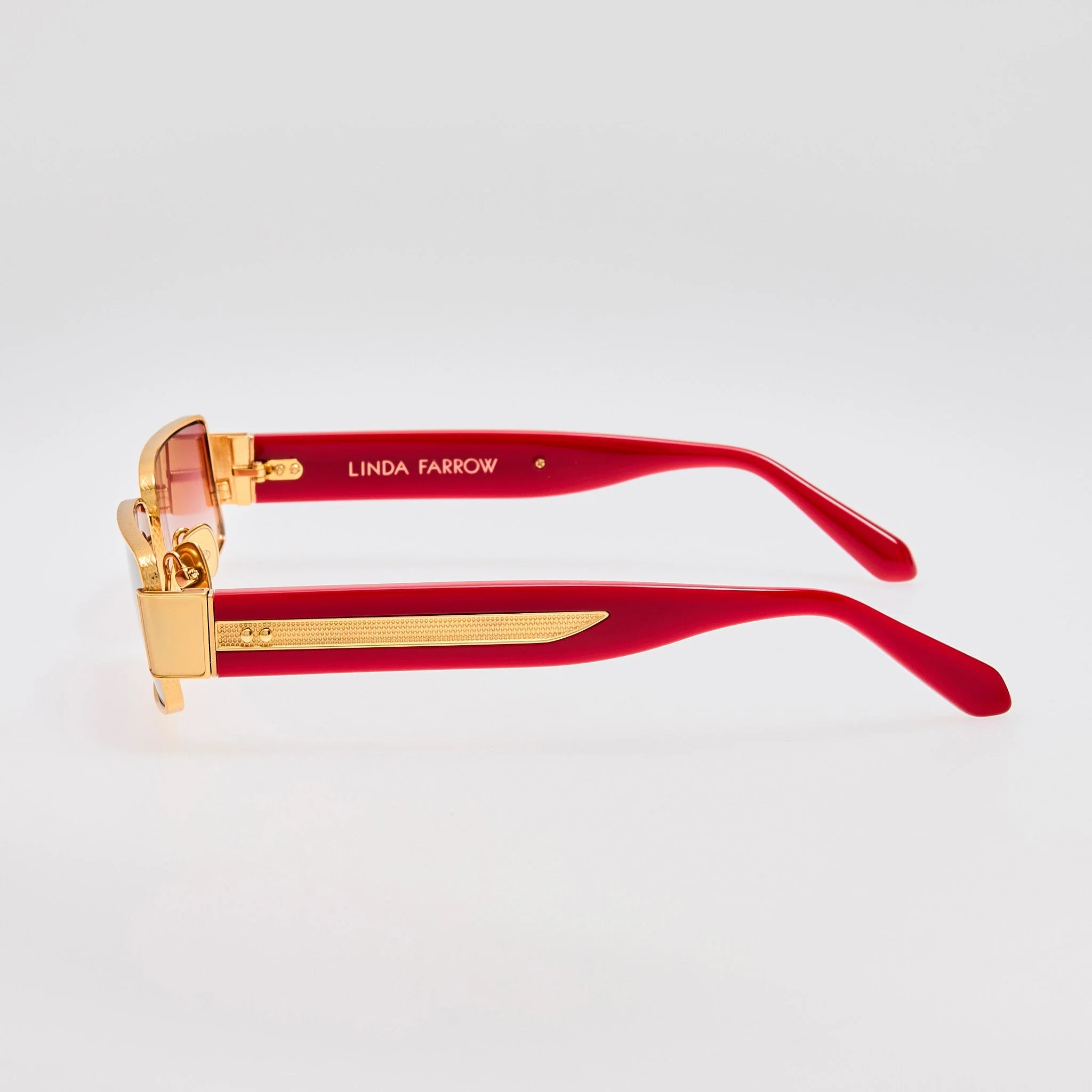Kaia Sunglasses in 22K Gold and Red - Image 6