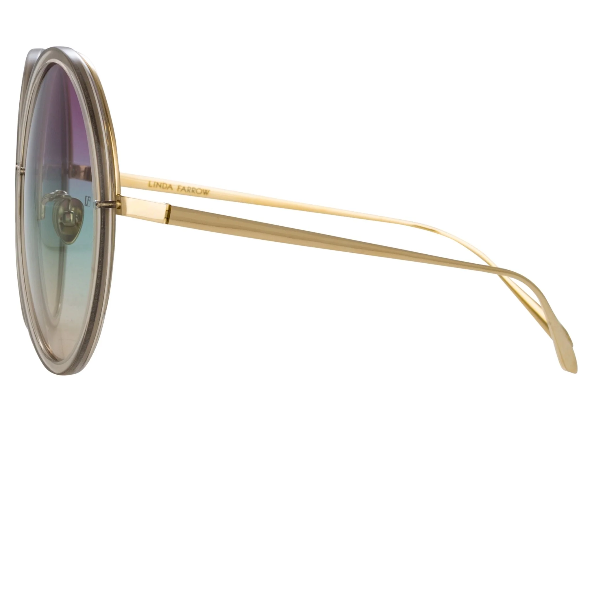 Kew Sunglasses in 22K Gold and Purple - Image 4