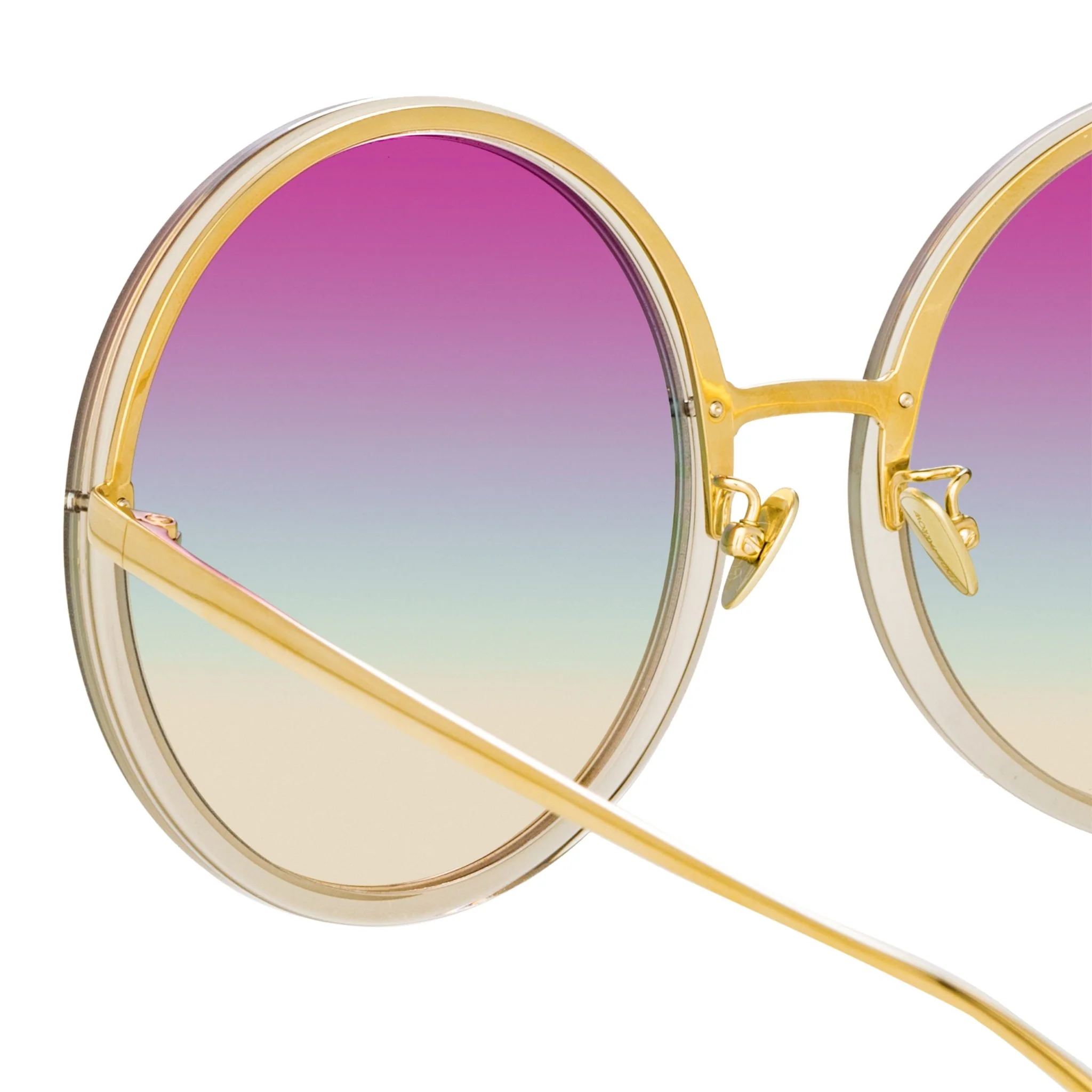 Kew Sunglasses in 22K Gold and Purple - Image 5